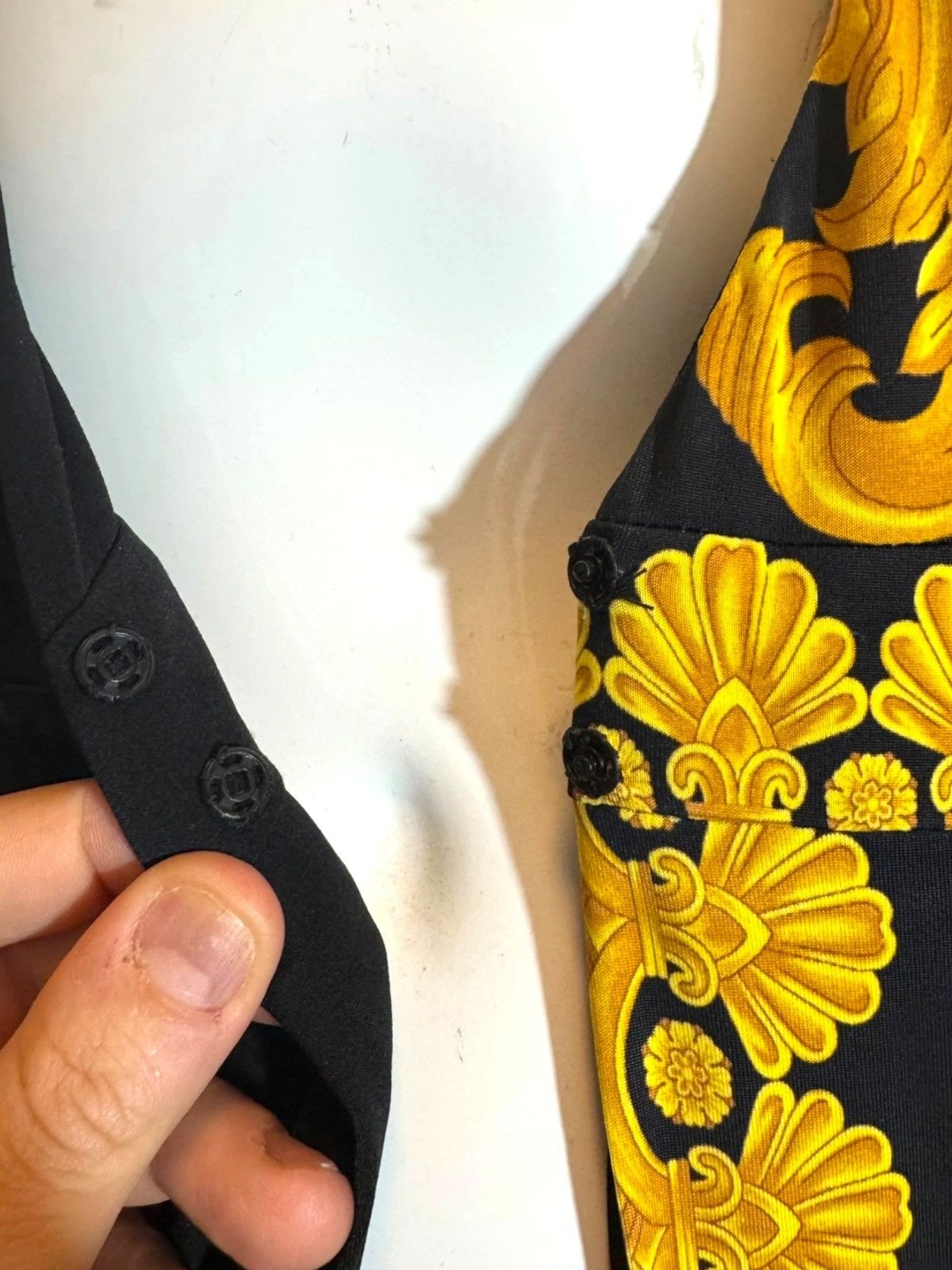 Versace Versace Baroque Jersey Dress w/ Draping & Slit Size M / US 6-8 / IT 42-44 - 8 Thumbnail