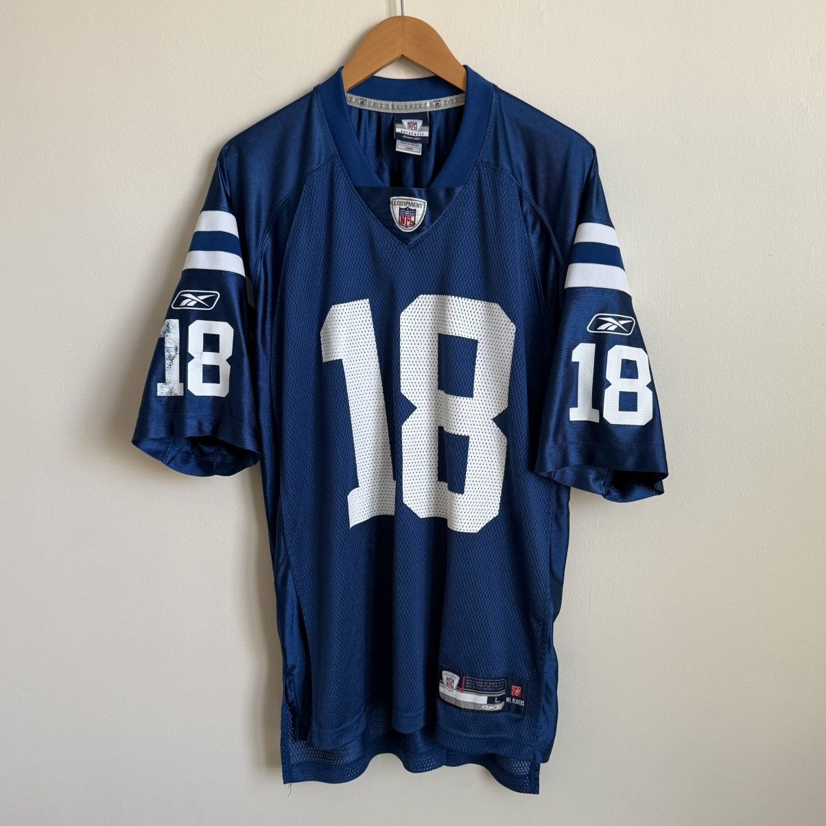 NFL Vintage Reebok NFL Peyton Manning #18 Indianapolis Jersey Size US L / EU 52-54 / 3 - 2 Thumbnail
