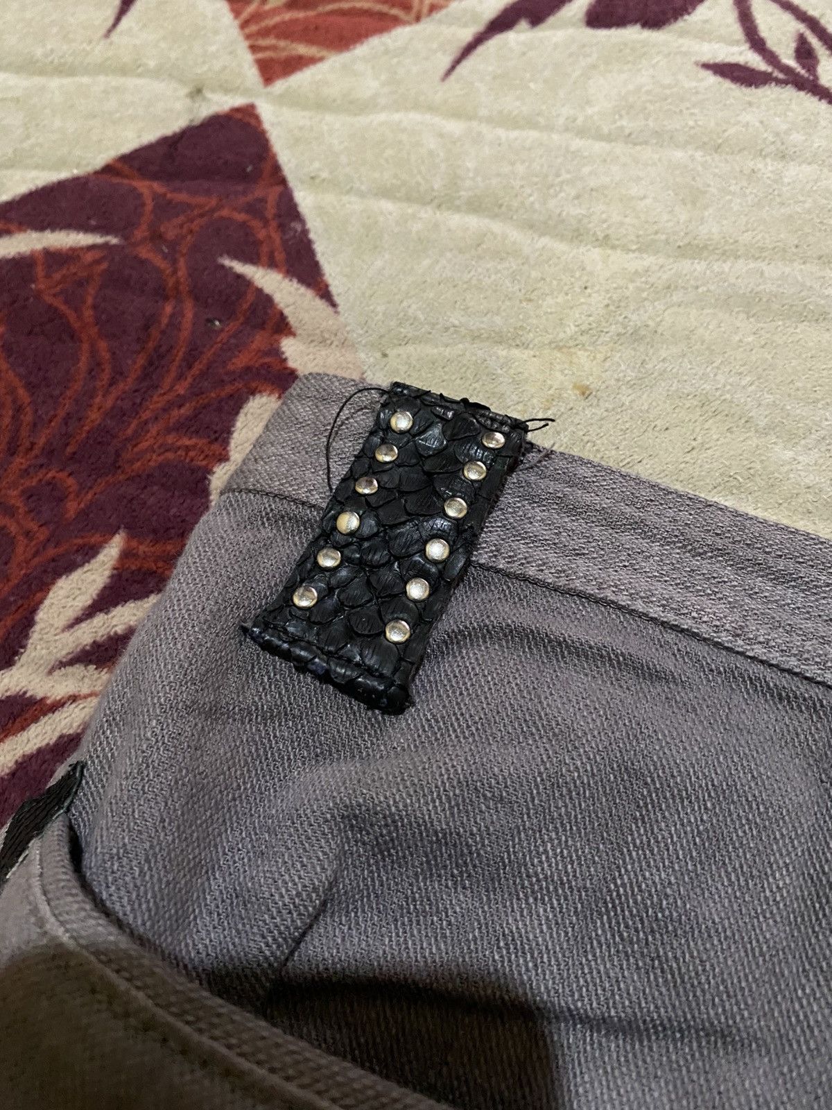 If Six Was Nine Rare Nstyle Japan Denim Snake Skin Studded Size US 33 - 21 Thumbnail