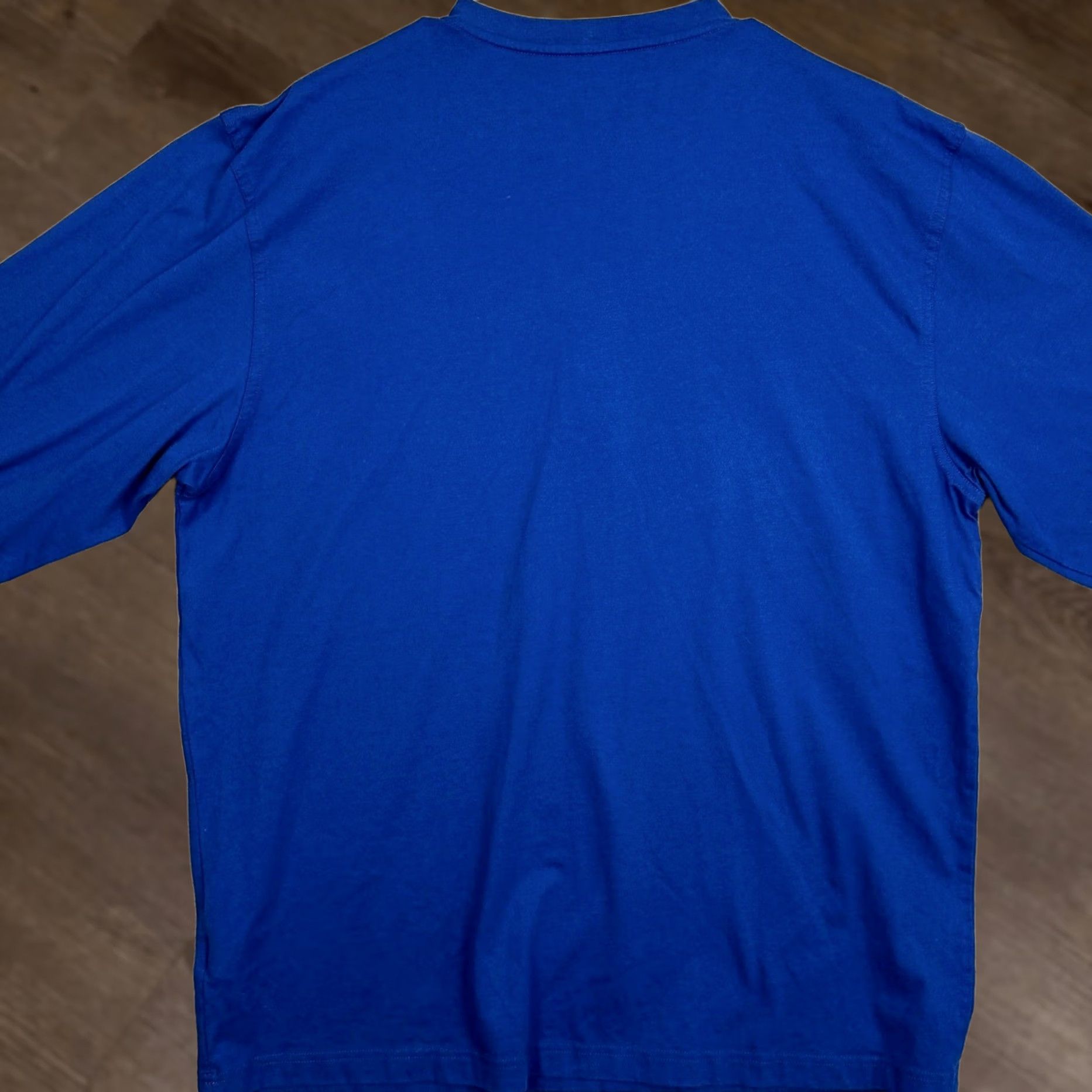 Vintage L.L. Bean Shirt Mens L Large Blue Henley Button Long Sleeve Solid Microfiber Breathable Preppy Shirt Mens l Size US L / EU 52-54 / 3 - 1 Thumbnail