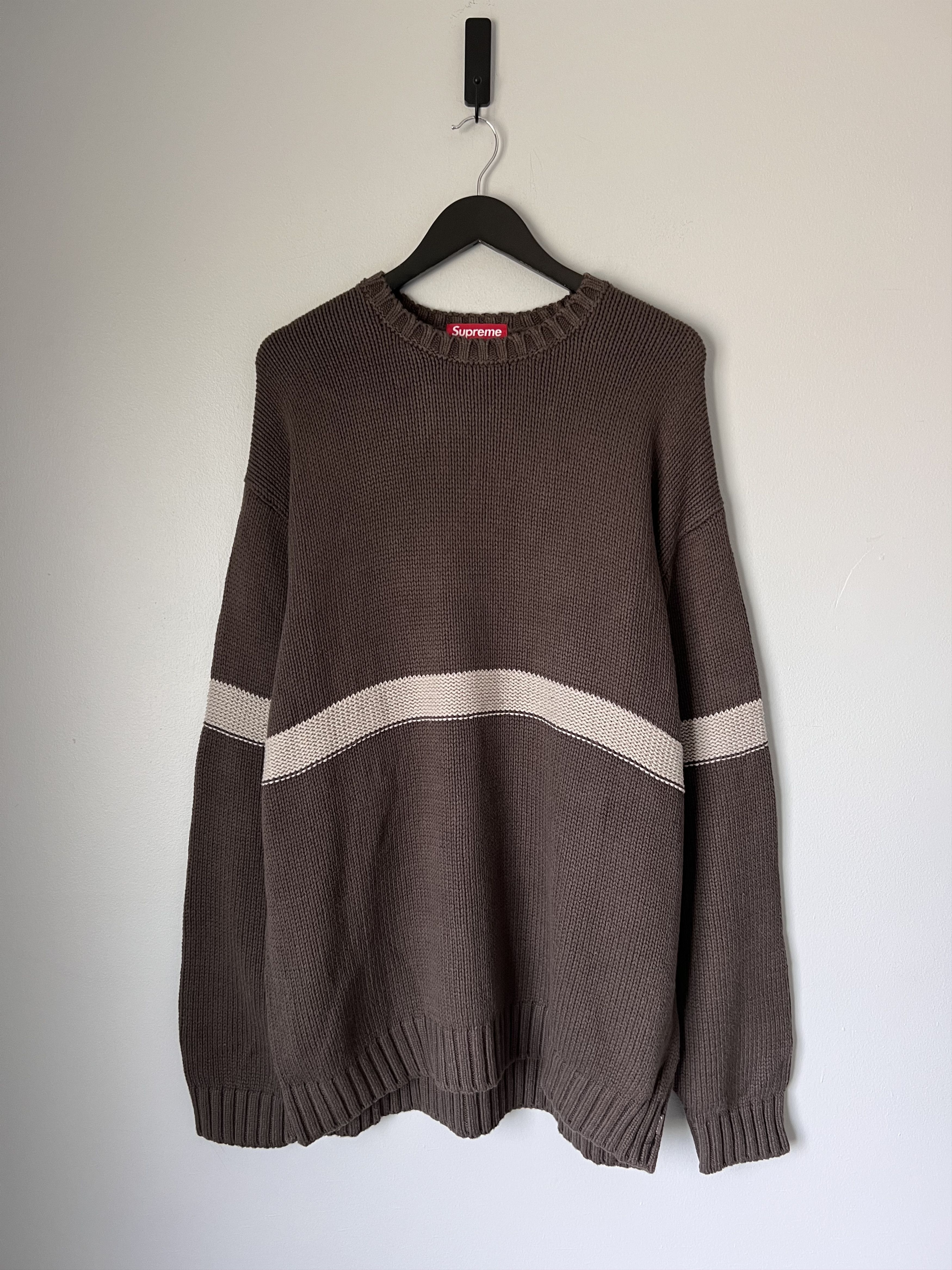 Supreme Supreme Tonal Applique Sweater in Brown Size US XL / EU 56 / 4 - 4 Thumbnail