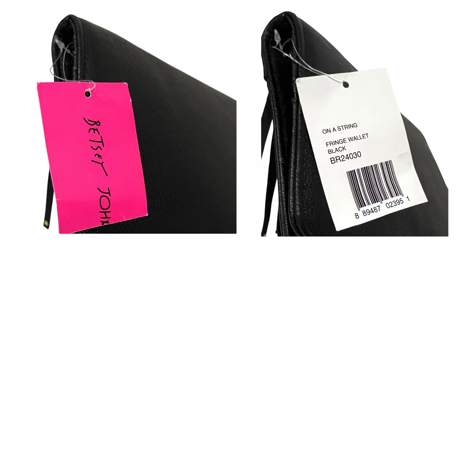 Betsey Johnson Betsey Johnson Crossbody P purse Black Faux Leather Fringe Wallet on Strap NWT Size ONE SIZE - 9 Thumbnail