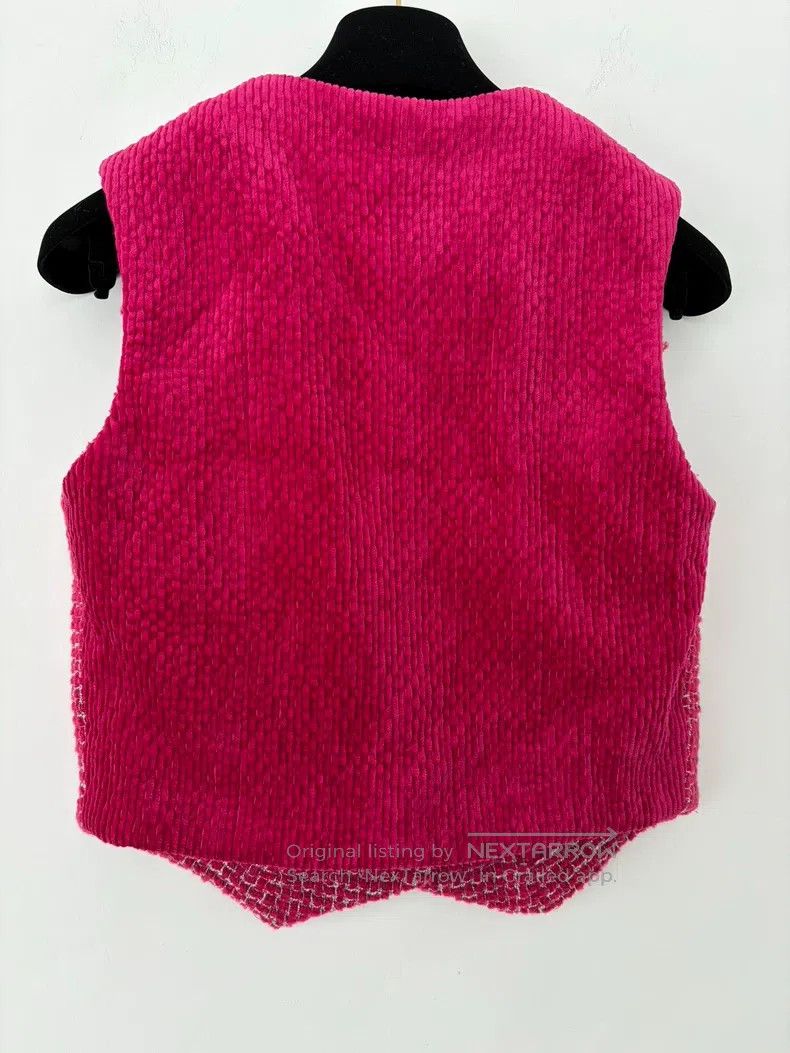 Chanel Chanel Berry-coloured stitched velvet vest Size XXS / US 00 / IT 34 - 2 Thumbnail