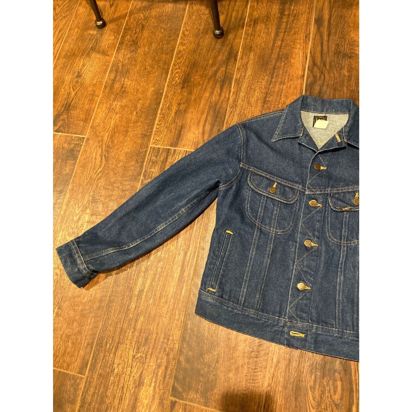 Lee VINTAGE Trucker Denim Blue Jean Jacket Lee Riders #153438 Size 18 Size 40" / US 18 - 3 Thumbnail
