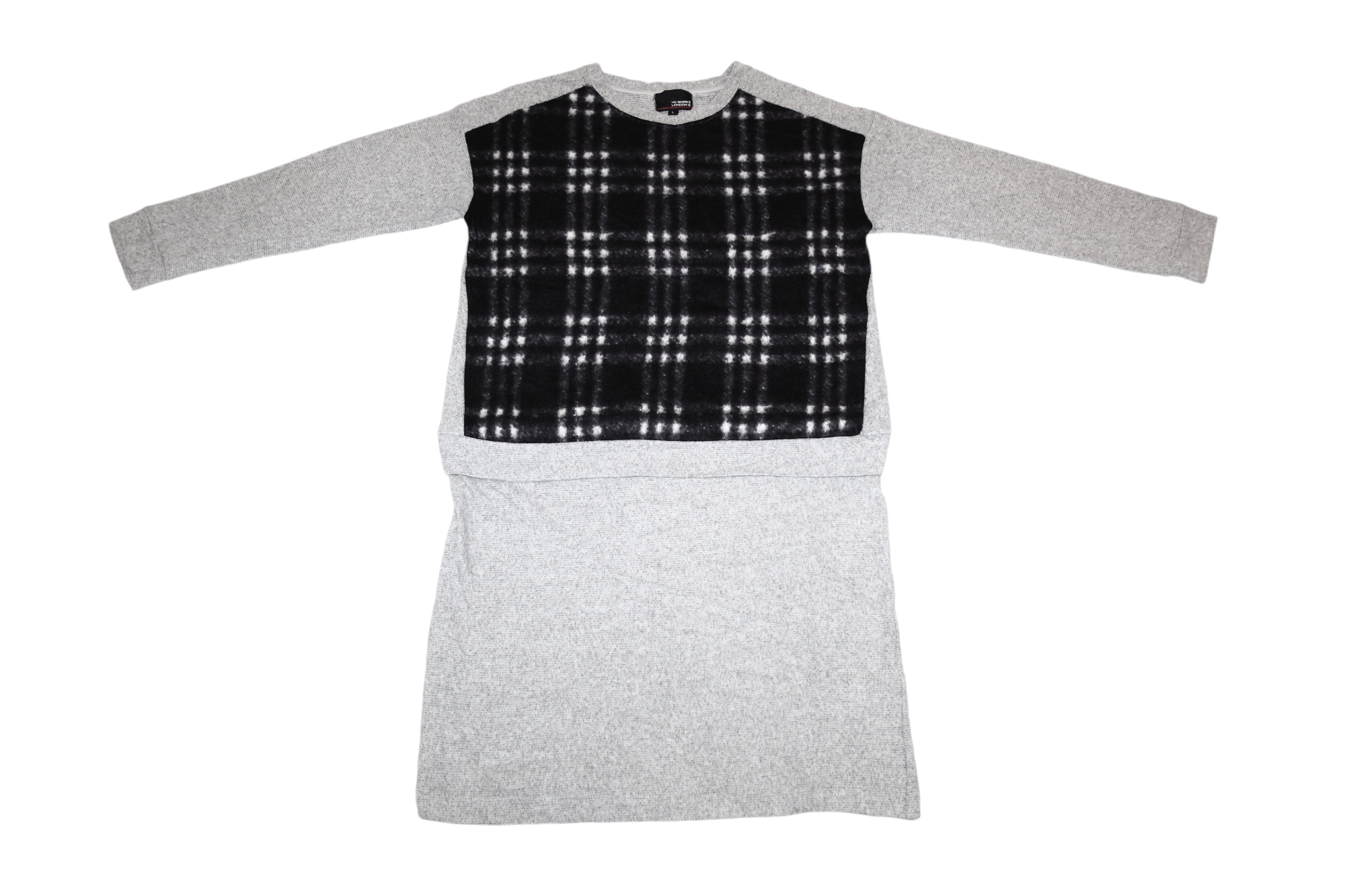Japanese Brand Vtg HK Works London Plaid Fleece L/S Tunic Relax Fit Size L / US 10 / IT 46 - 5 Thumbnail