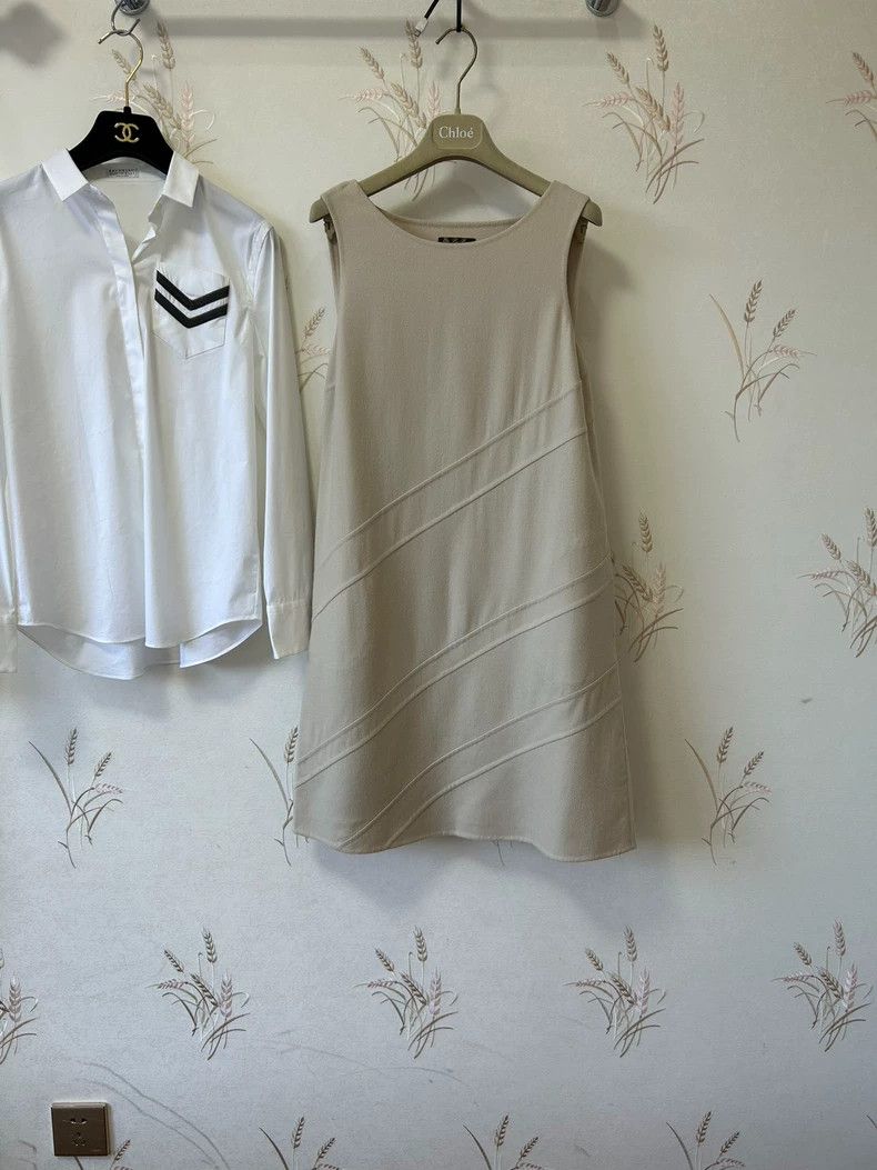 Loro Piana LORO PIANA Cream double-sided cashmere vest dress Size XS / US 0-2 / IT 36-38 - 1 Thumbnail