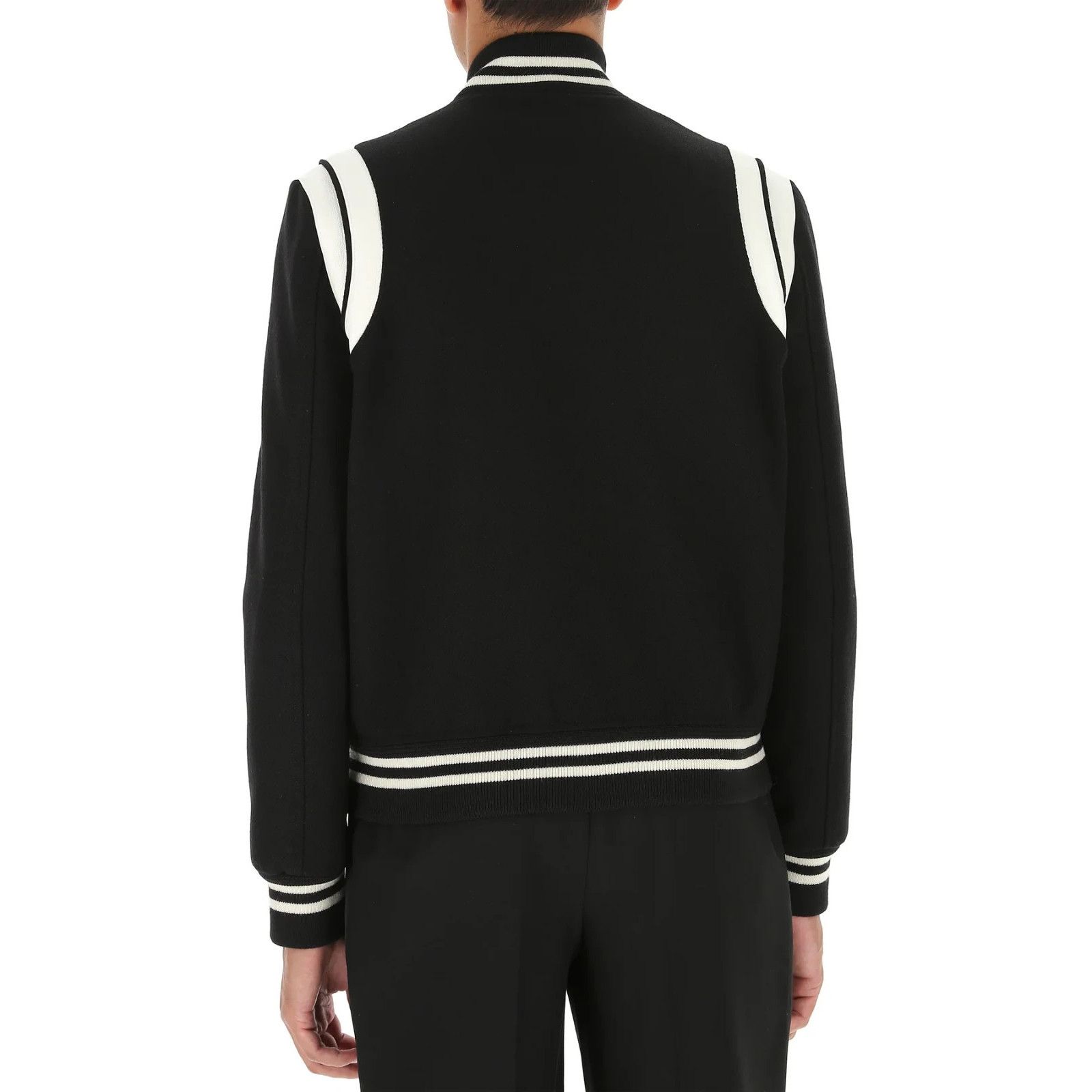 Saint Laurent Paris SAINT LAURENT Black Wool Blend Bomber Jacket New & Authentic Size US M / EU 48-50 / 2 - 4 Thumbnail