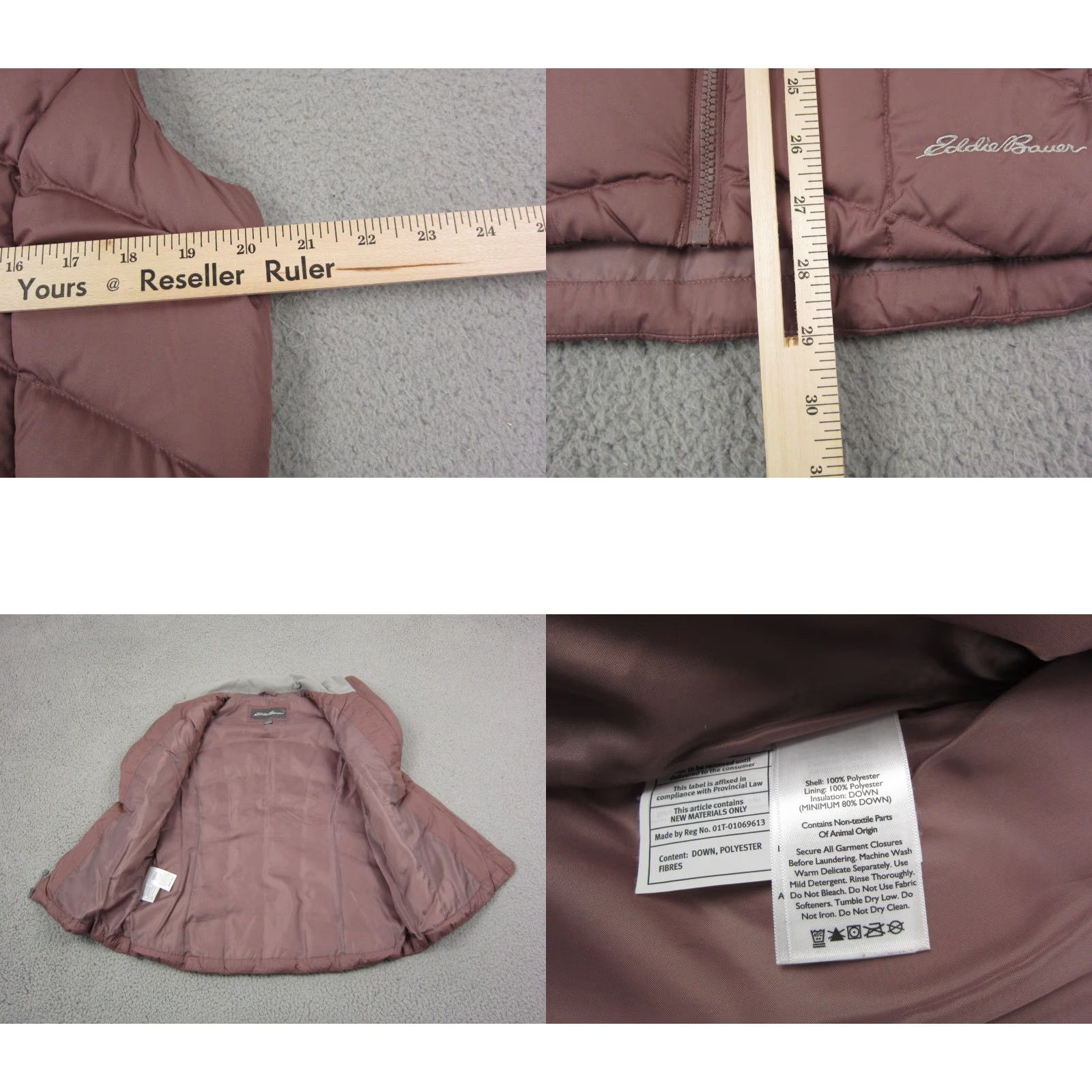 Eddie Bauer Eddie Bauer Puffer Vest Womens L Purple Down Fill Quilted Zip Vest Size L / US 10 / IT 46 - 8 Thumbnail