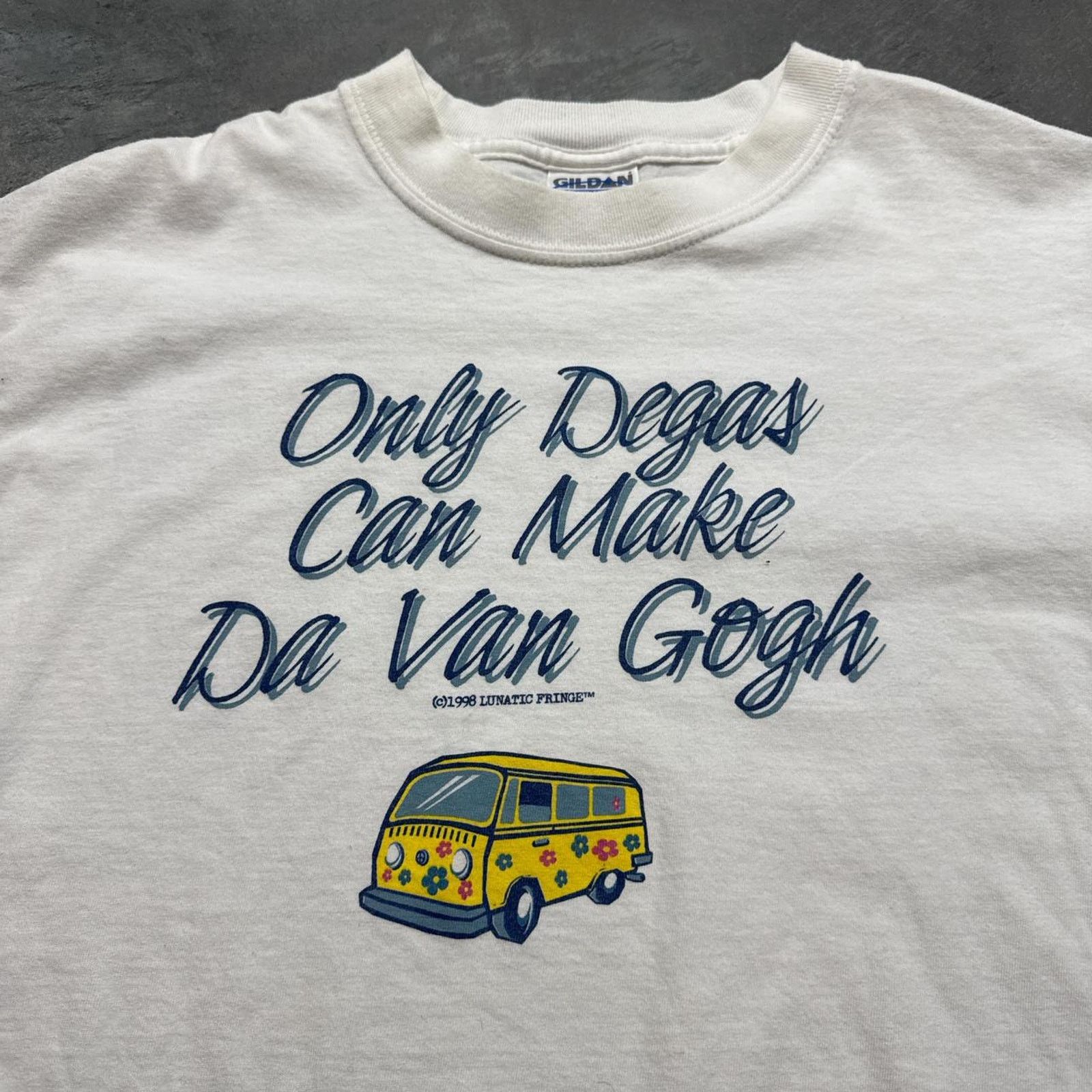 Vintage Vintage 90s Van Gogh Degas Parody Graphic Art T-Shirt Size US L / EU 52-54 / 3 - 2 Thumbnail