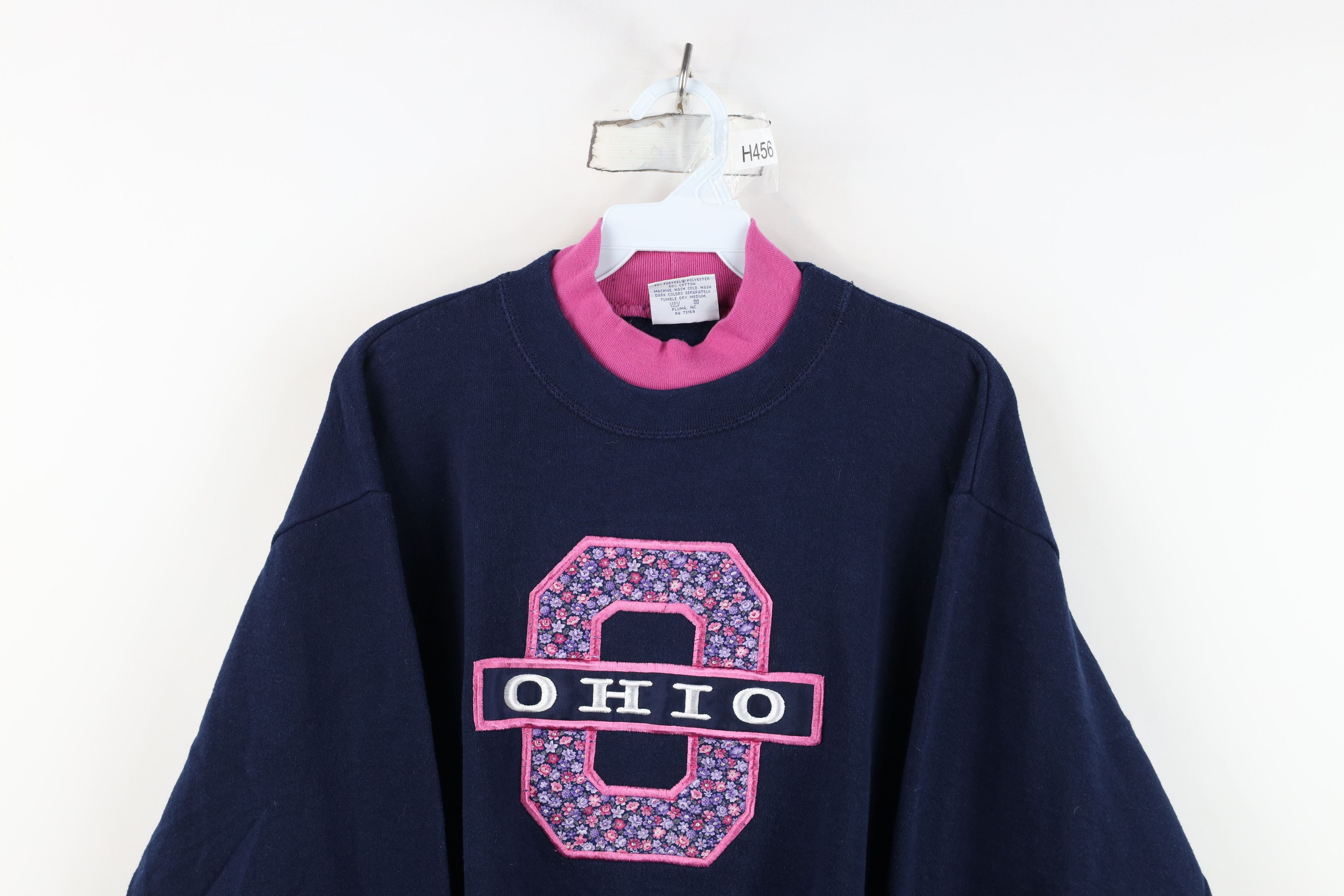 Vintage Vintage 90s Spell Out Flower Ohio Layered Sweatshirt USA Size M / US 6-8 / IT 42-44 - 2 Thumbnail