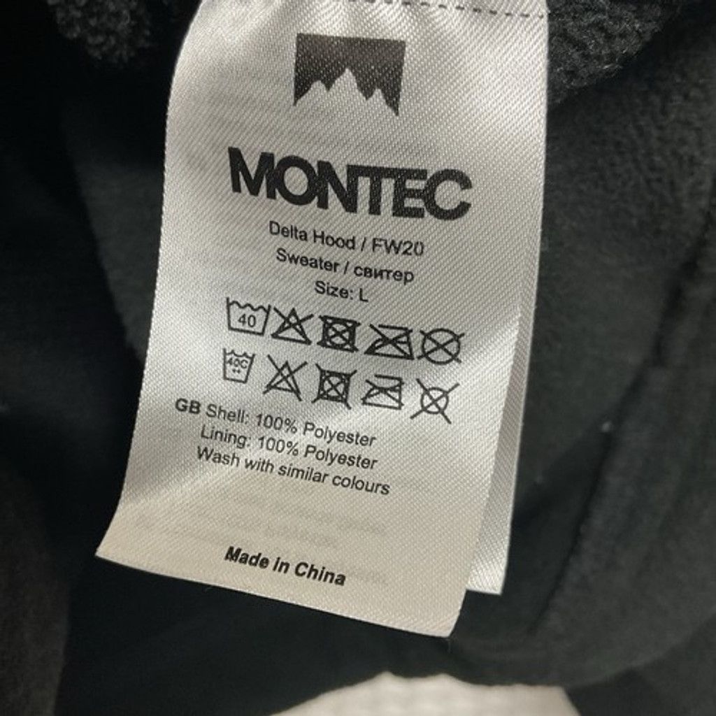 Montecore Montec Delta Hood Black Long Sl Fleece Hoodie Pullover Men L Size US L / EU 52-54 / 3 - 4 Thumbnail