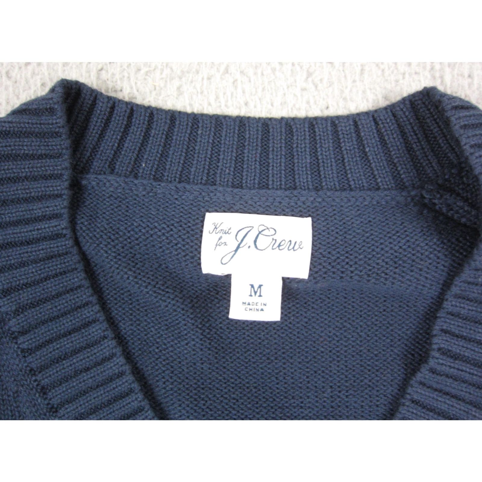J.Crew J Crew Sweater Mens M Blue V-Neck Pullover Cotton Ribbed Trim 90s Casual Size US M / EU 48-50 / 2 - 3 Thumbnail