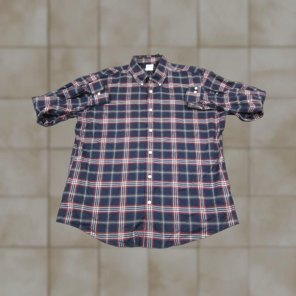 Brooks Brothers Brooks Brothers Shirt XL Adult Blue Check Supima Cotton Stretch Button-Up Long Sleeve Collared Non-Iron Regular Mens Size US XL / EU 56 / 4 - 1 Thumbnail