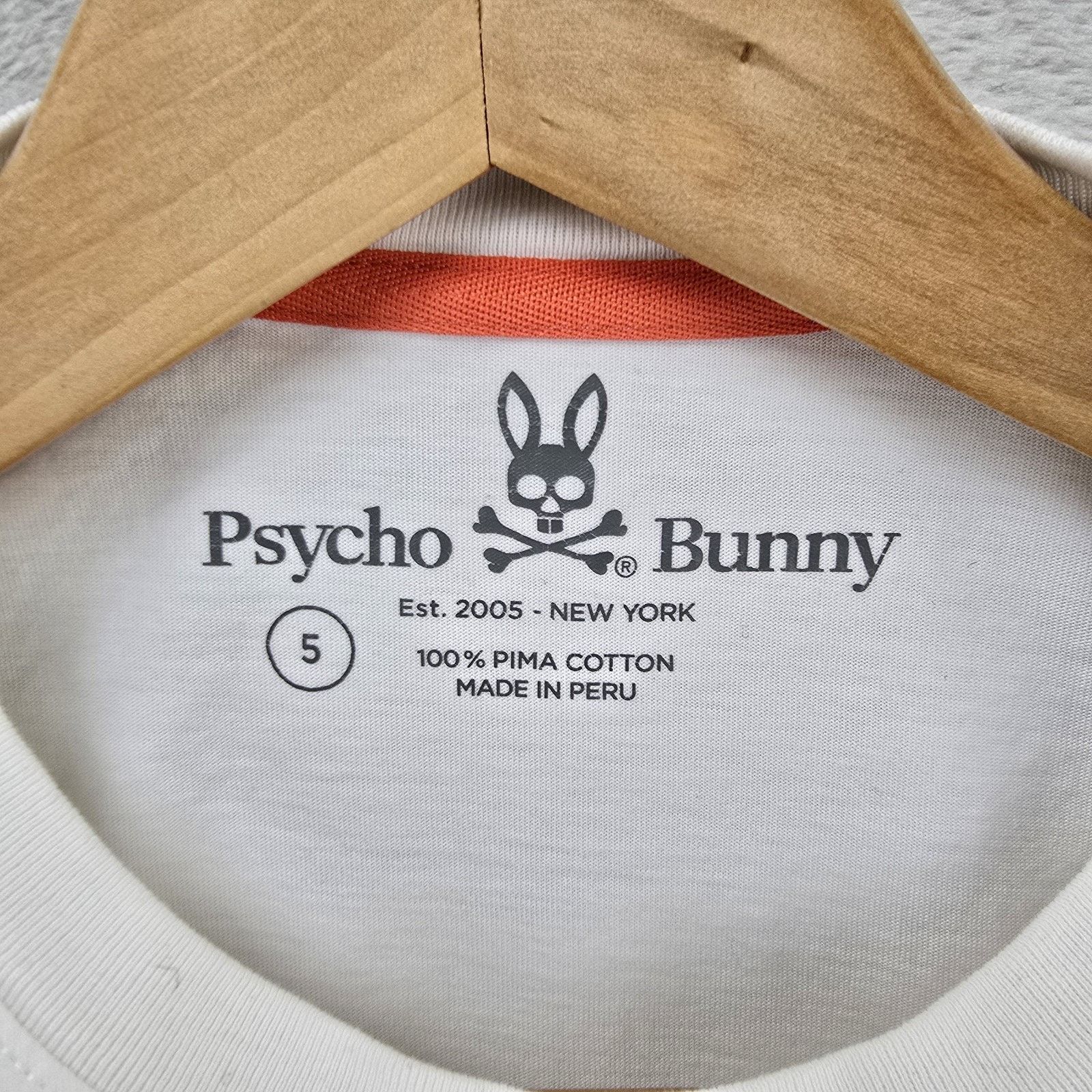 Psycho Bunny Psycho Bunny Shirt Mens 5 Medium White Lyons Flocking Size US M / EU 48-50 / 2 - 5 Thumbnail
