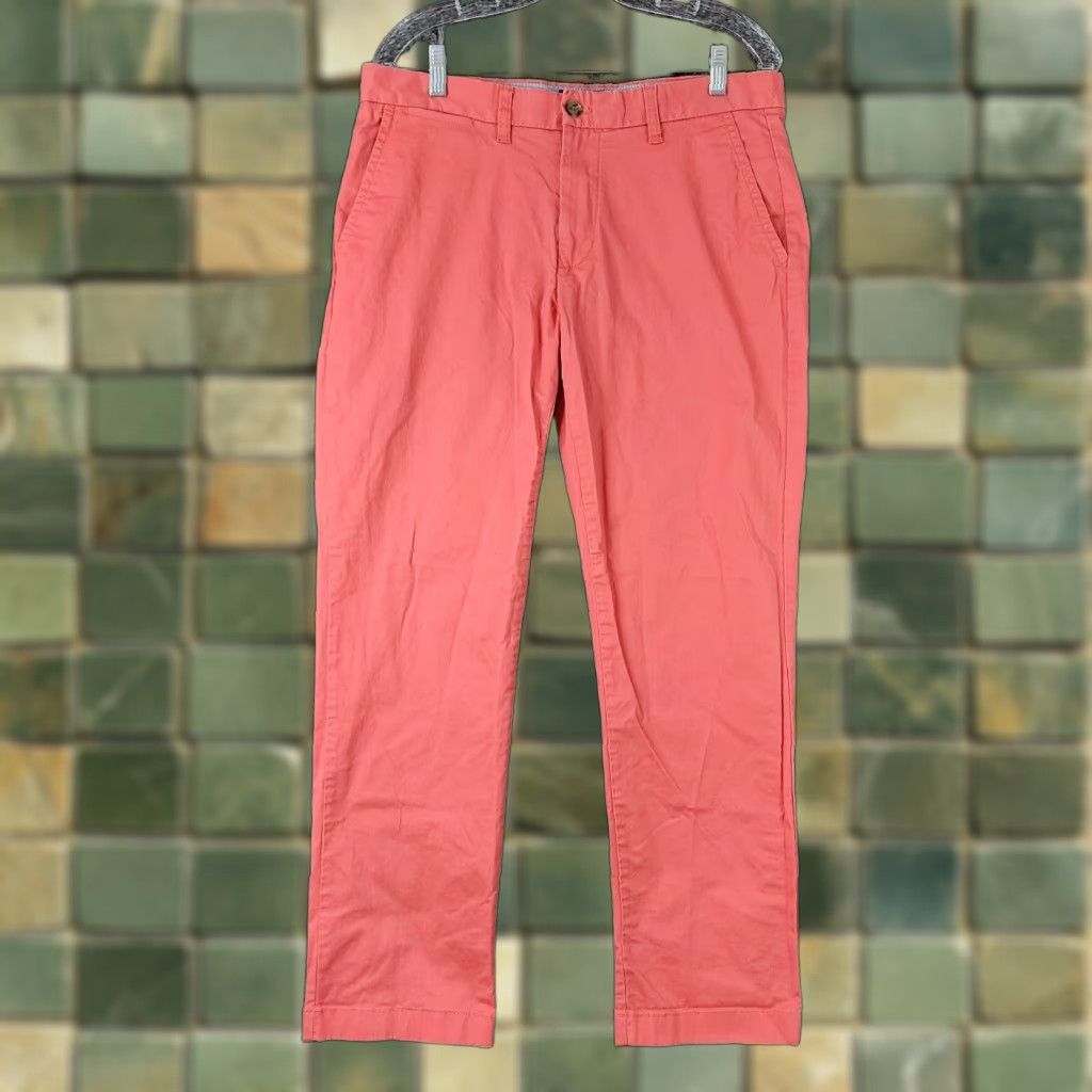 Tommy Hilfiger Tommy Hilfiger Pants - Men - Pink Chino - Straight Leg - Custom Fit - Size 34x30 Size US 34 / EU 50 - 1 Thumbnail