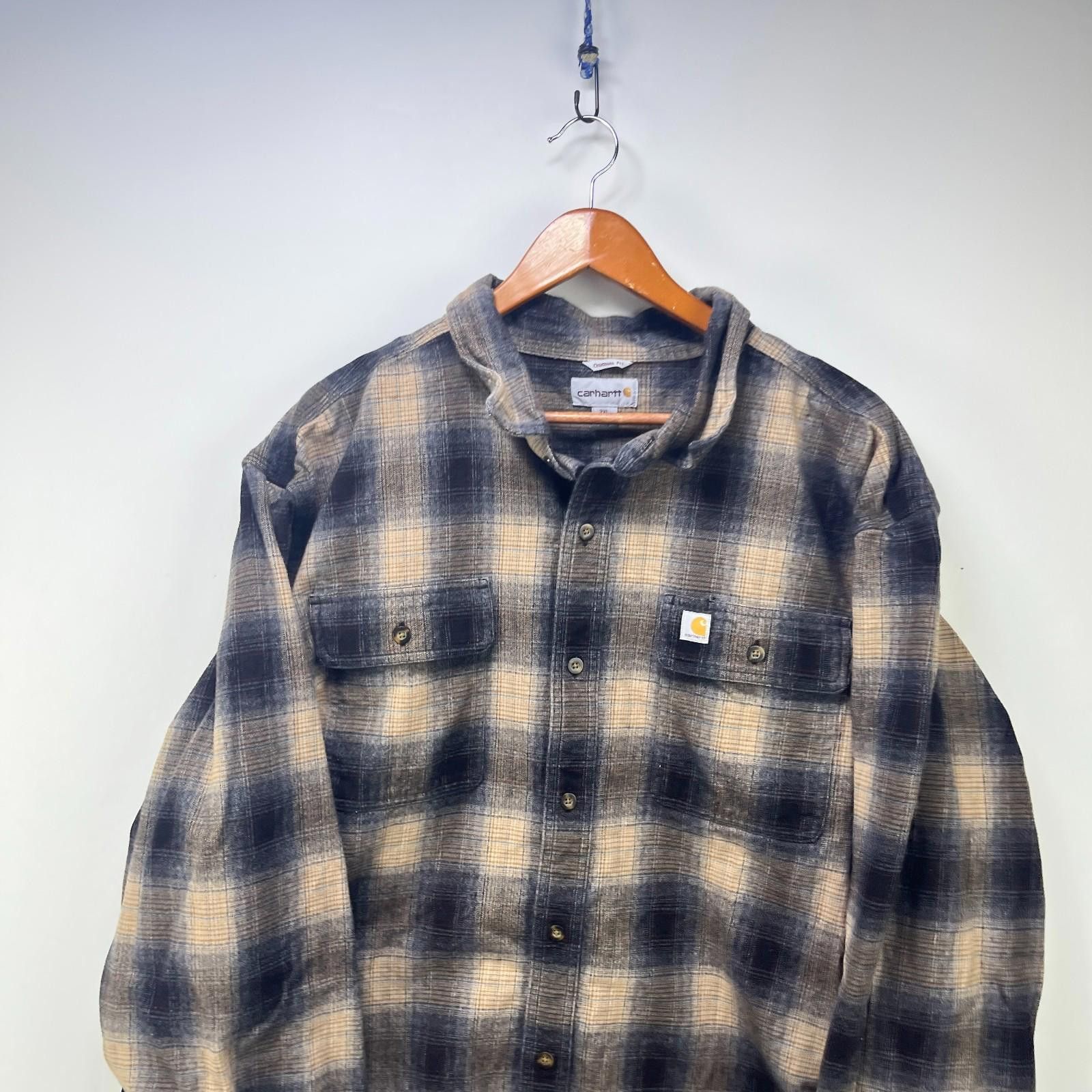 Carhartt Vintage Carhartt Flannel Plaid Button Up Shirt 2XL Size US XXL / EU 58 / 5 - 2 Thumbnail