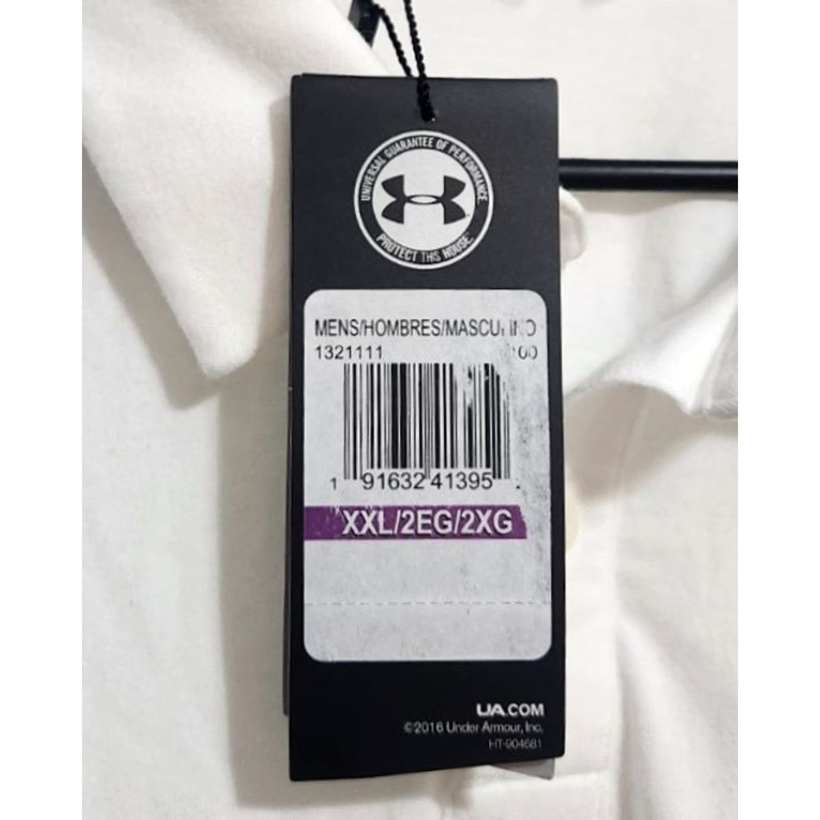 Under Armour Under Armour Mens 2XL Charged Cotton Scramble Golf Polo Shirt White Size US XXL / EU 58 / 5 - 5 Thumbnail