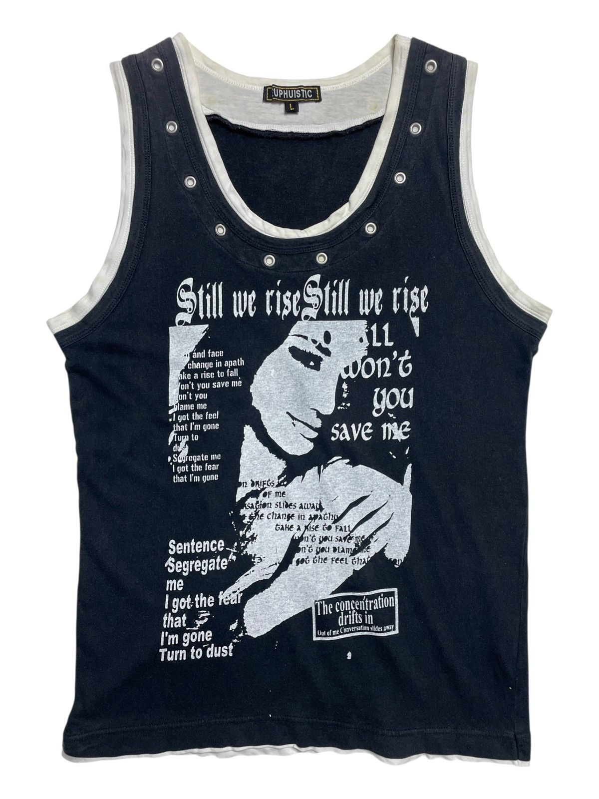 Hysteric Glamour 2000’s Euphuistic - Double Inner Punk Style Tank Top Size US M / EU 48-50 / 2 - 1 Thumbnail