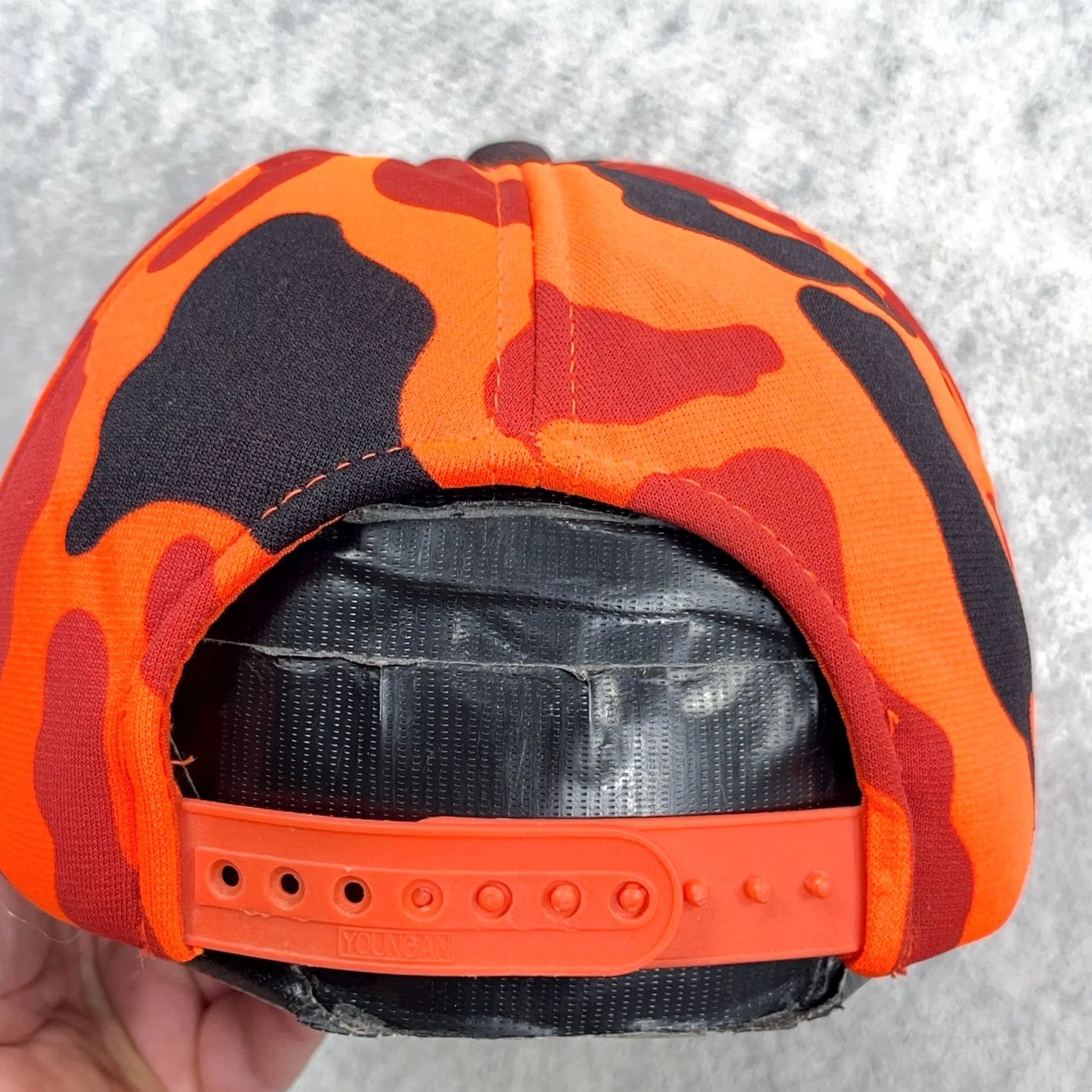 Vintage VINTAGE Camo Trucker Hat Cap Snapback 80s 90s Blaze Orange Hunting Lightweight Adjustable Men Twill Cap Hat Size 44L - 5 Thumbnail