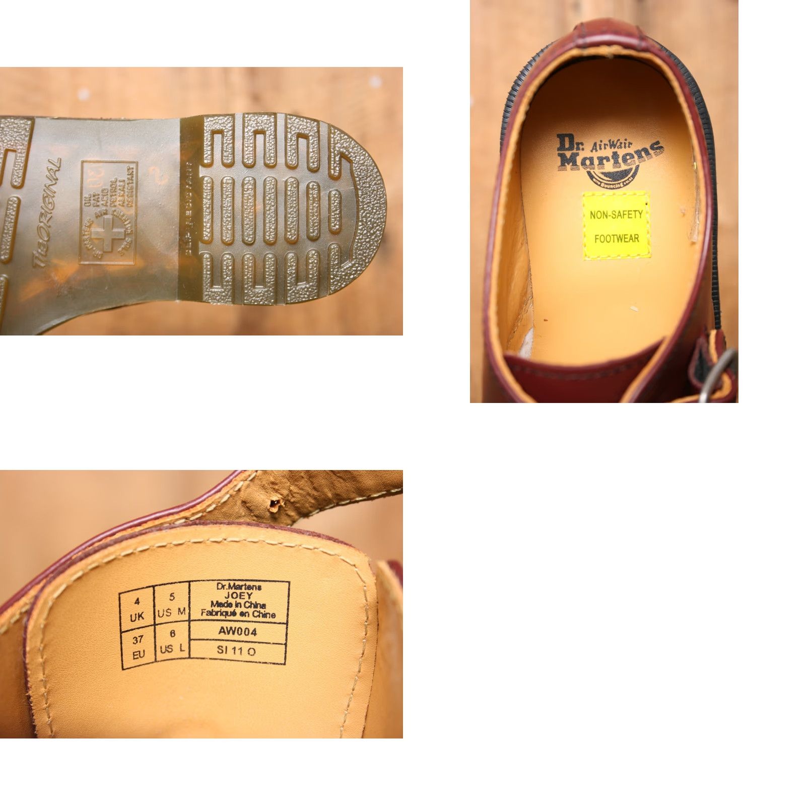 Dr. Martens Dr. Martens Joey Cherry Red Leather Steel Toe Monk Strap Loafers UK 4 | US 6 Women Leather Steel Toe Monk Strap Loafers Size US 6 / IT 36 - 8 Thumbnail