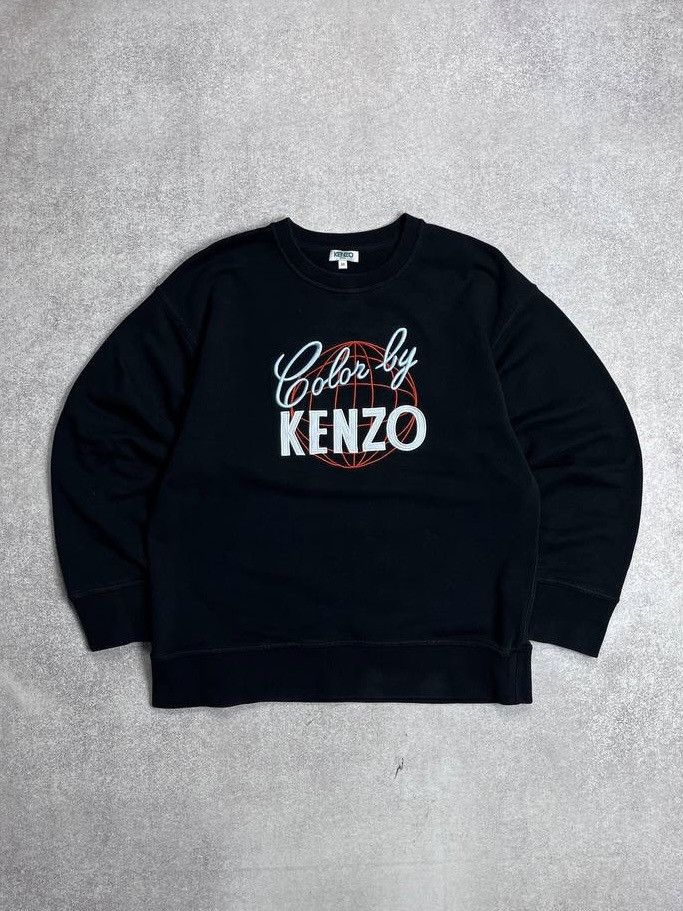 Vintage Kenzo Color By Boxy Sweatshirt Rare M