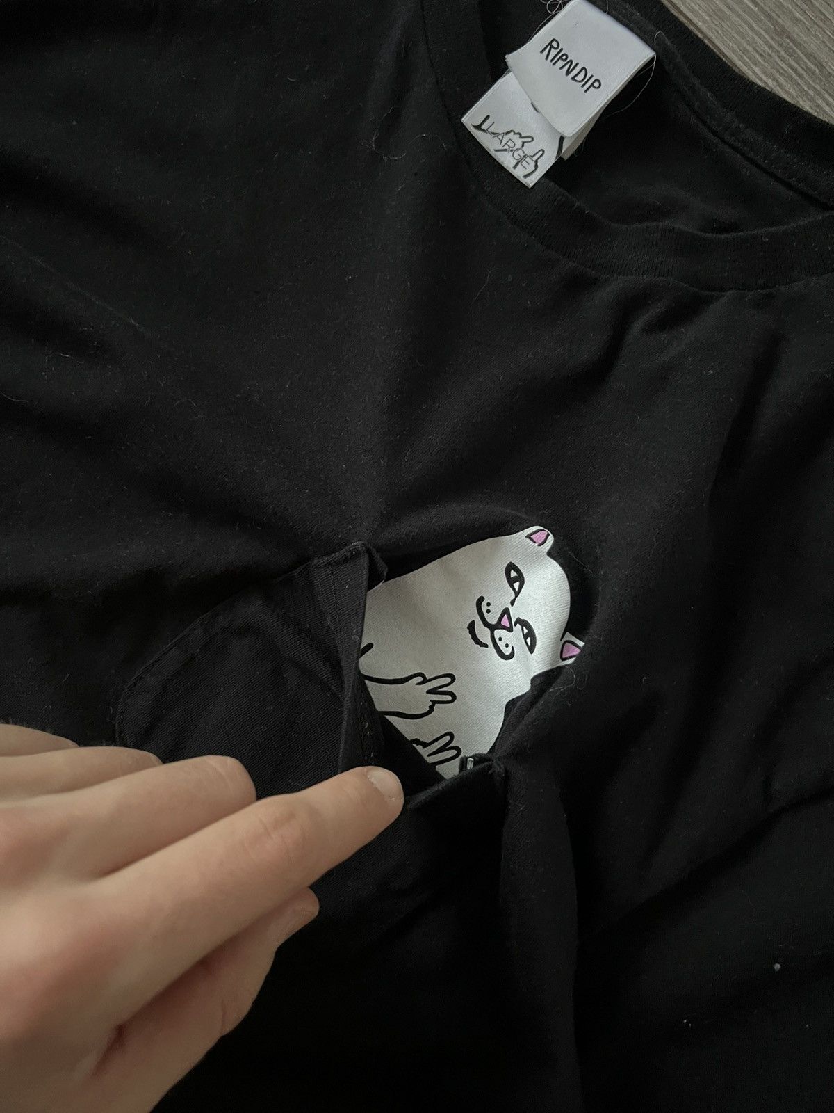 RIPNDIP × Vintage ‼️Ripndip Lord Nermal Peace Pocket Ter‼️ Size US L / EU 52-54 / 3 - 14 Thumbnail