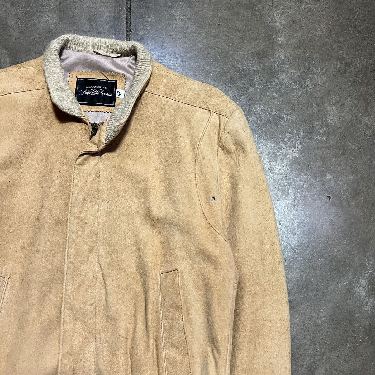 Saks Fifth Avenue Vintage Saks Fifth Ave Suede Leather Bomber Jacket 70s 80s Size US M / EU 48-50 / 2 - 6 Thumbnail