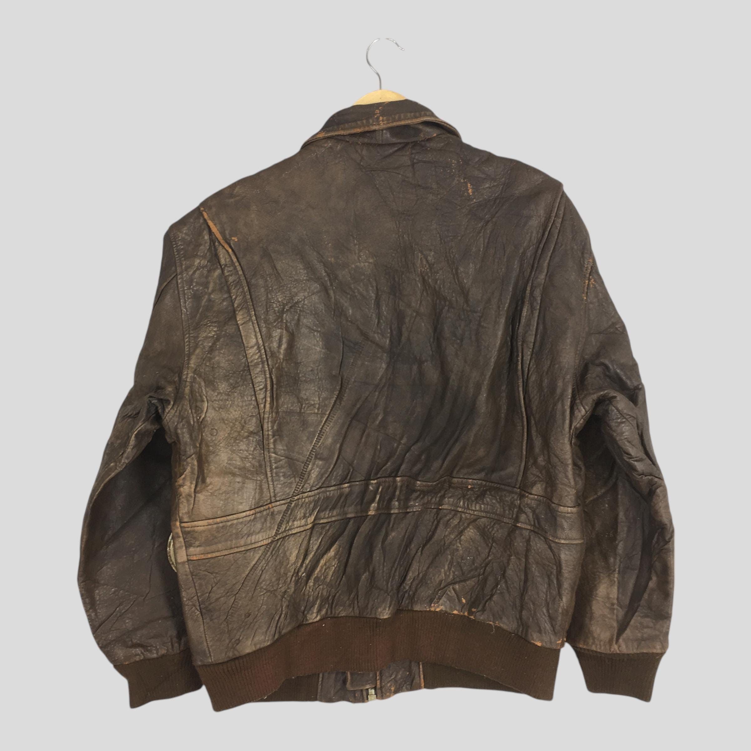 Other 90s Art Glenhill Army Air Force Leather Type A-2 Jacket L Size US L / EU 52-54 / 3 - 8 Thumbnail