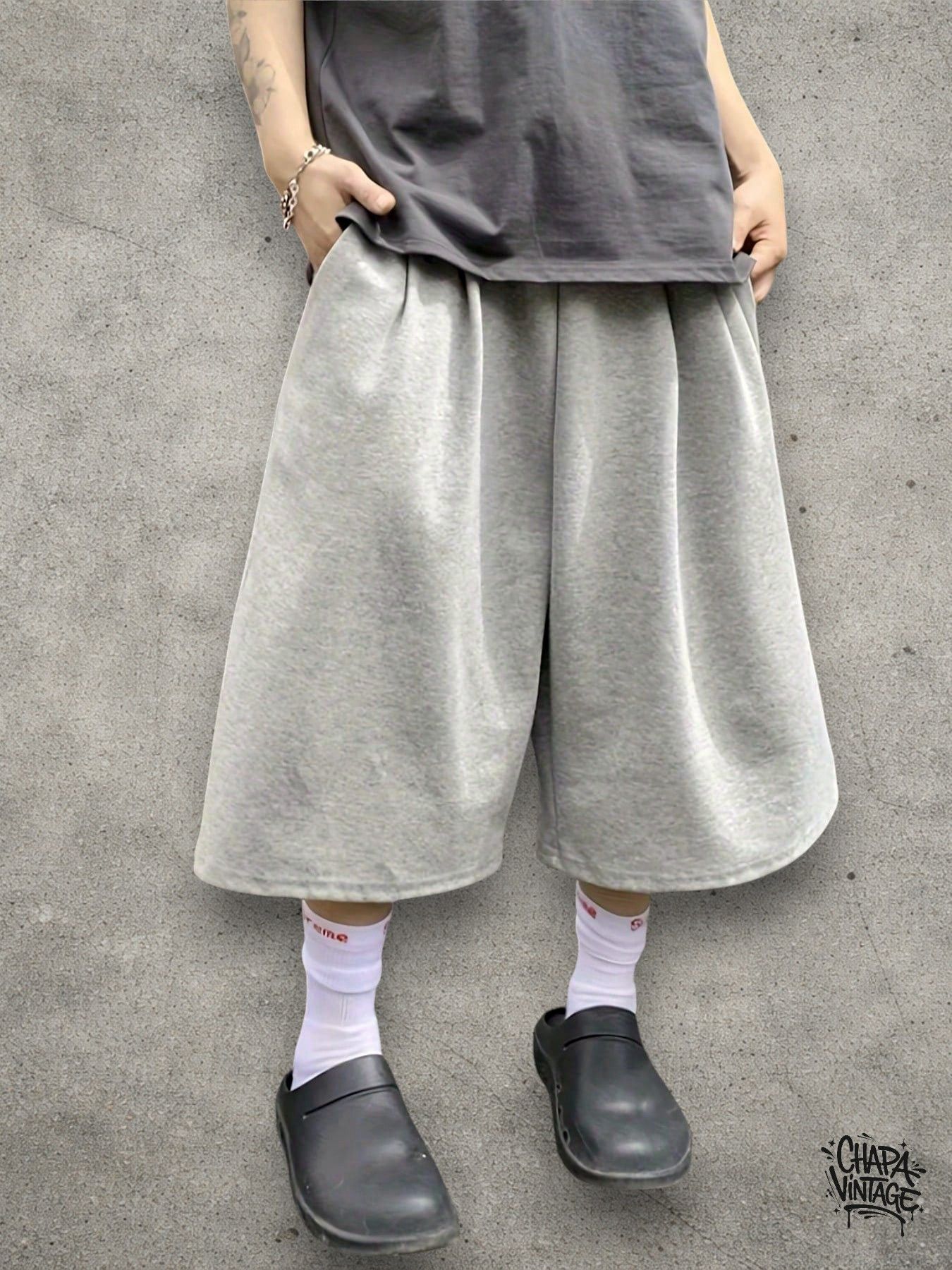Japanese Brand Wide gray shorts Size US 32 / EU 48 - 1 Thumbnail