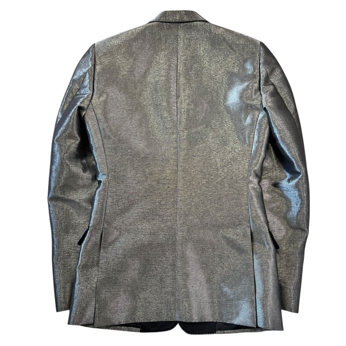Dolce & Gabbana DOLCE&GABBANA 2007AW Metallic Peak Lapel Silk-Blend Jacket Size 44S - 10 Thumbnail