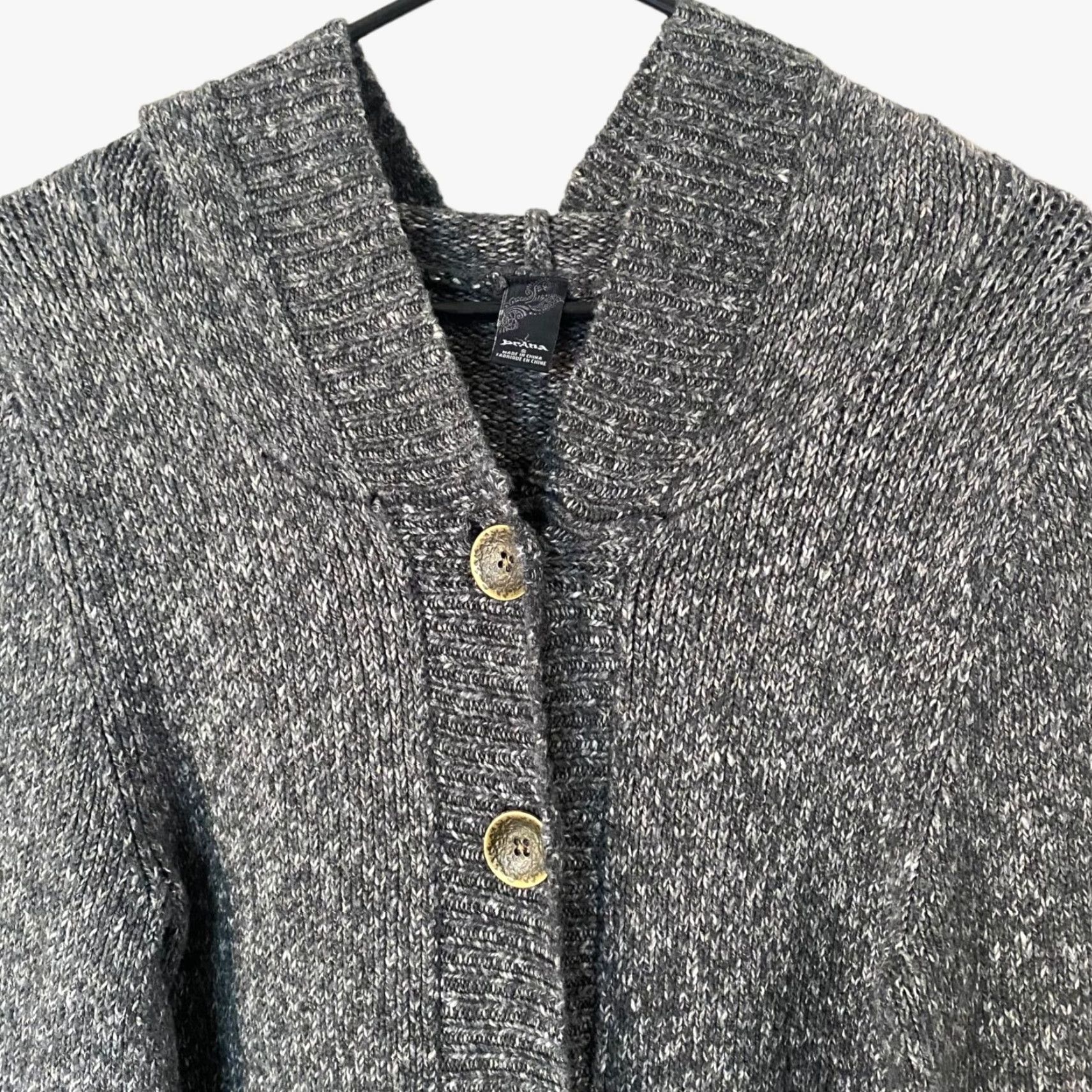 Prana PrAna Willow Duster Hooded Sweater Cardigan Gray Women's Size Small Button-Front Size S / US 4 / IT 40 - 5 Thumbnail