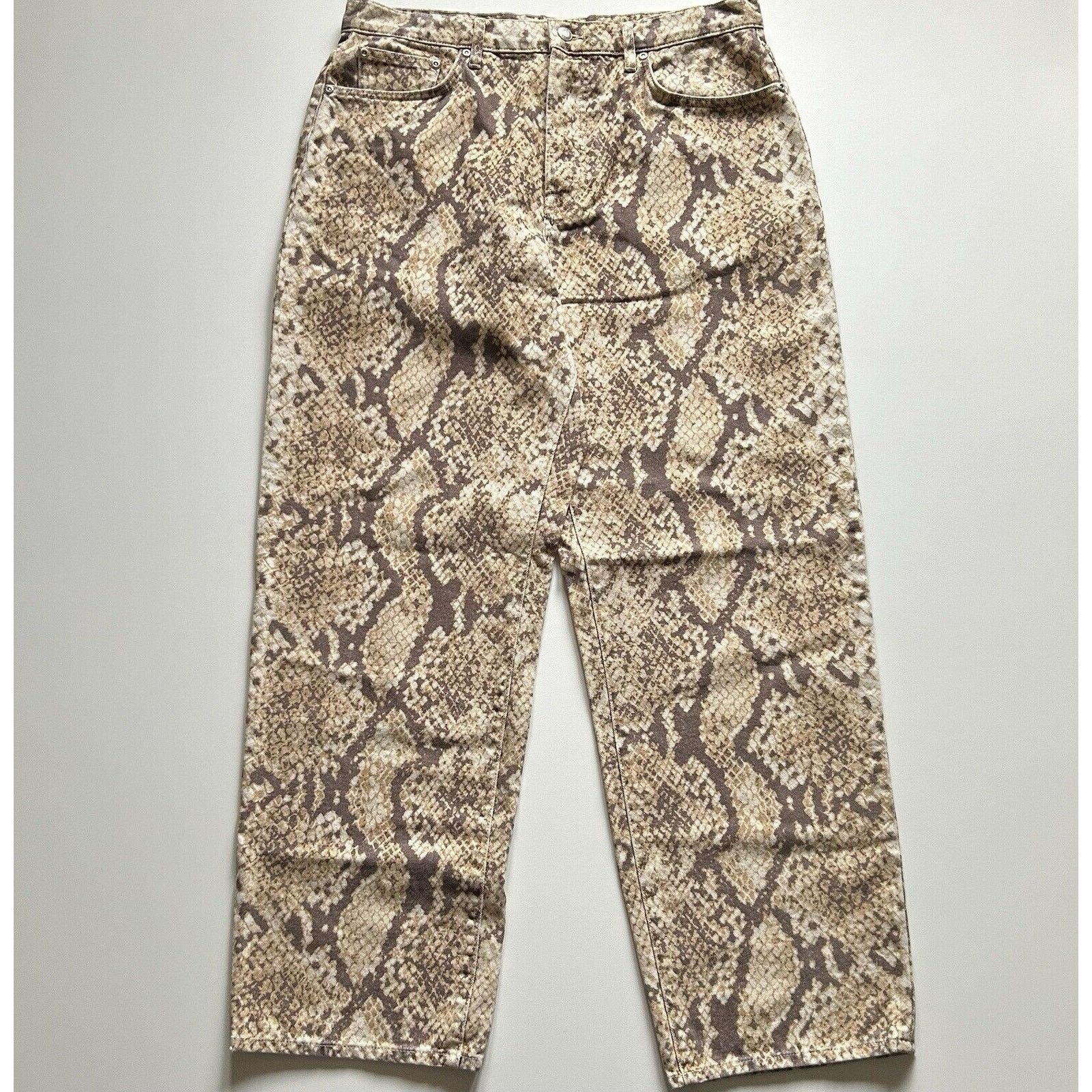 Stussy × Vintage Stussy Washed Canvas Big Ol' Jeans Python Print Size 32 Rare Size US 32 / EU 48 - 2 Thumbnail