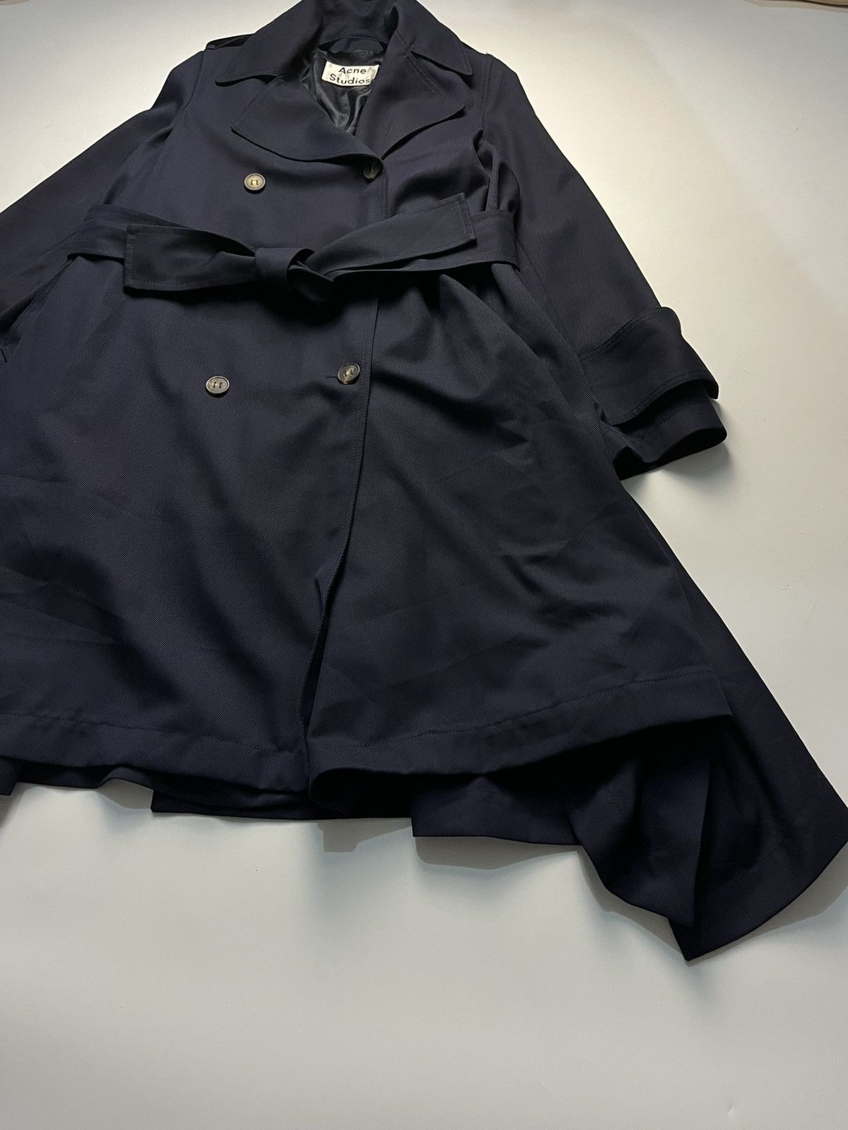 Acne Studios Acne Studios Olwen Twill Trench Coat Size XXS / US 00 / IT 34 - 7 Thumbnail