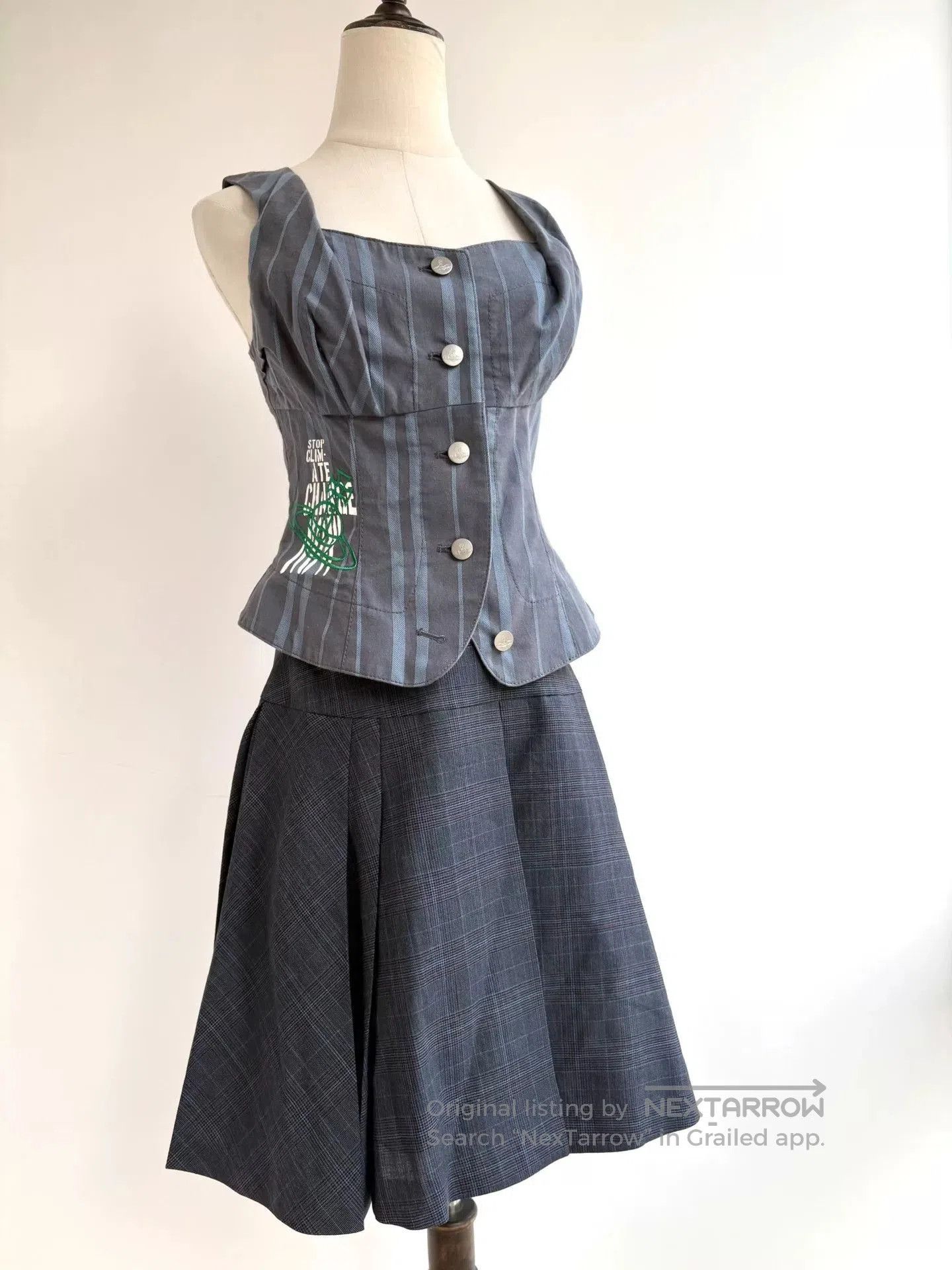 Vivienne Westwood vivienne westwood blue striped corset top. Size S / US 4 / IT 40 - 2 Thumbnail