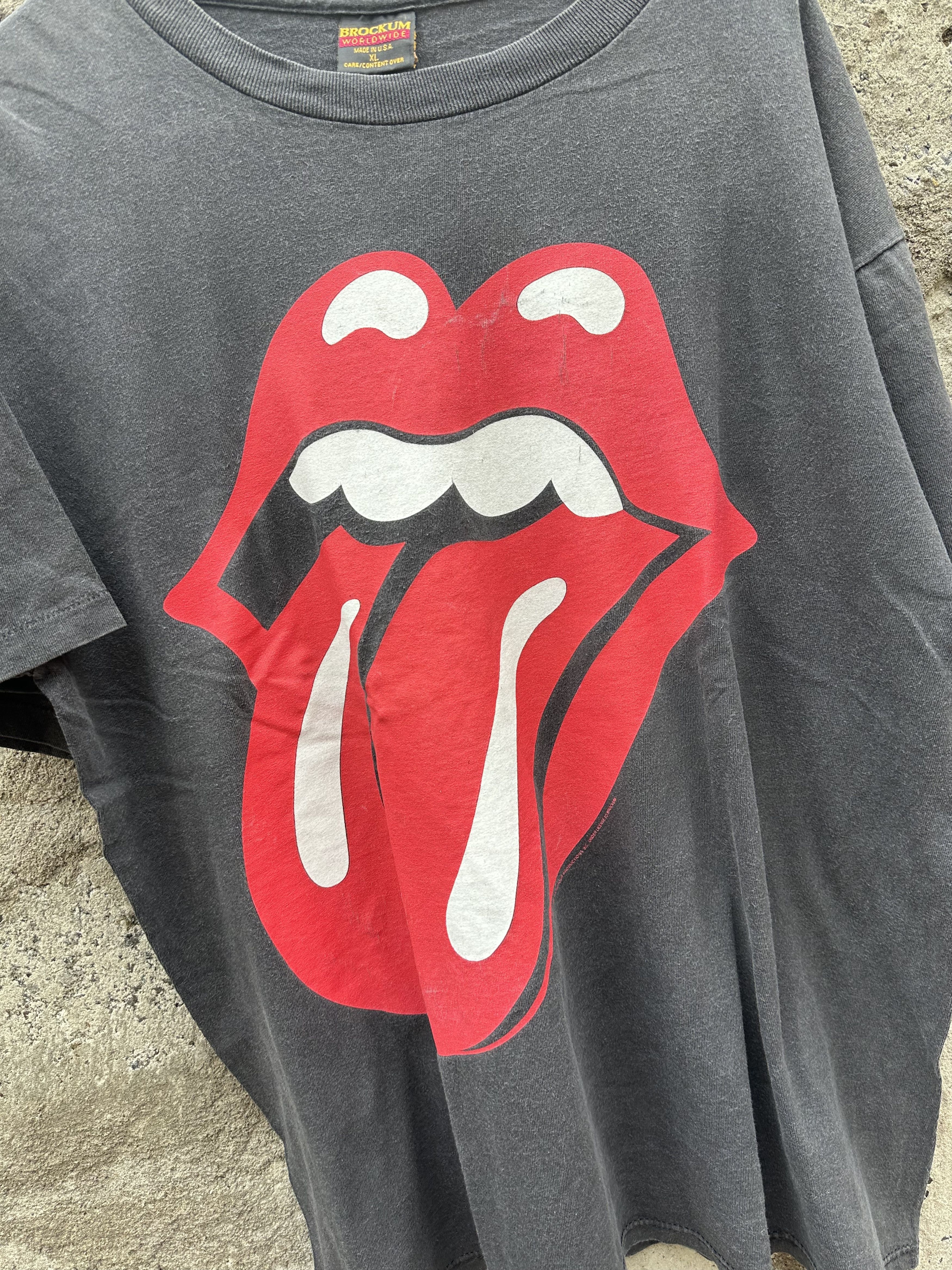 Vintage 90s Rolling Stones Voodoo Lounge Tour T-Shirt Brokum