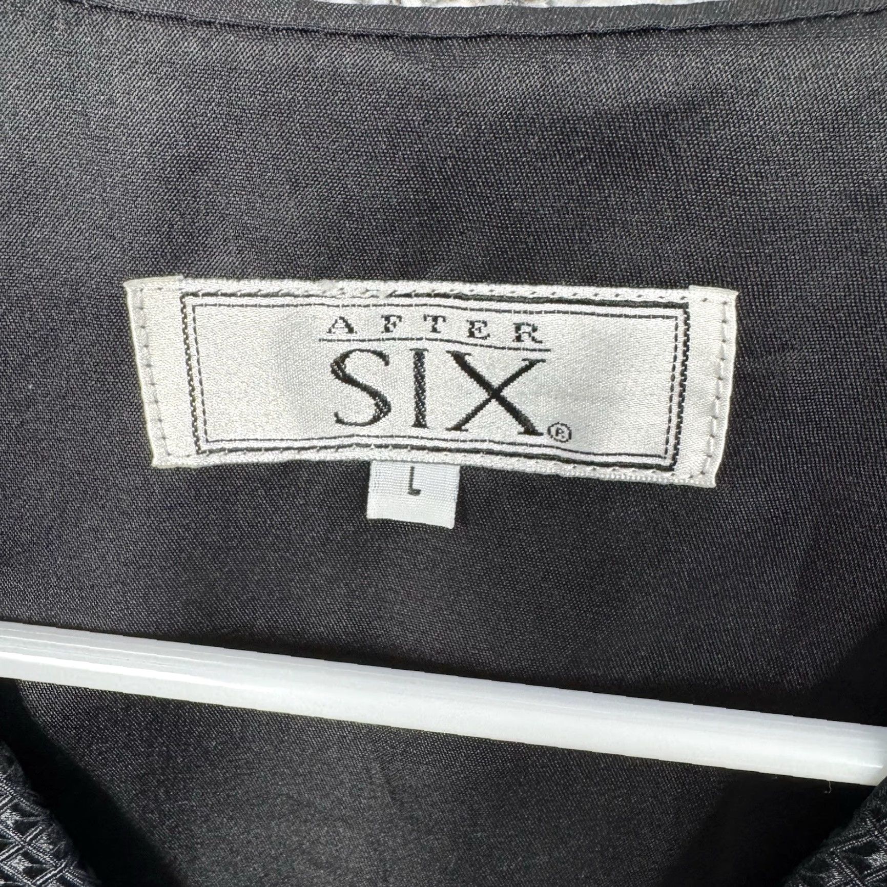 After Six After Six Vest Large Black Formal Tuxedo Wedding Adjustable Classic Suit Prom Mens Size 42R - 4 Thumbnail