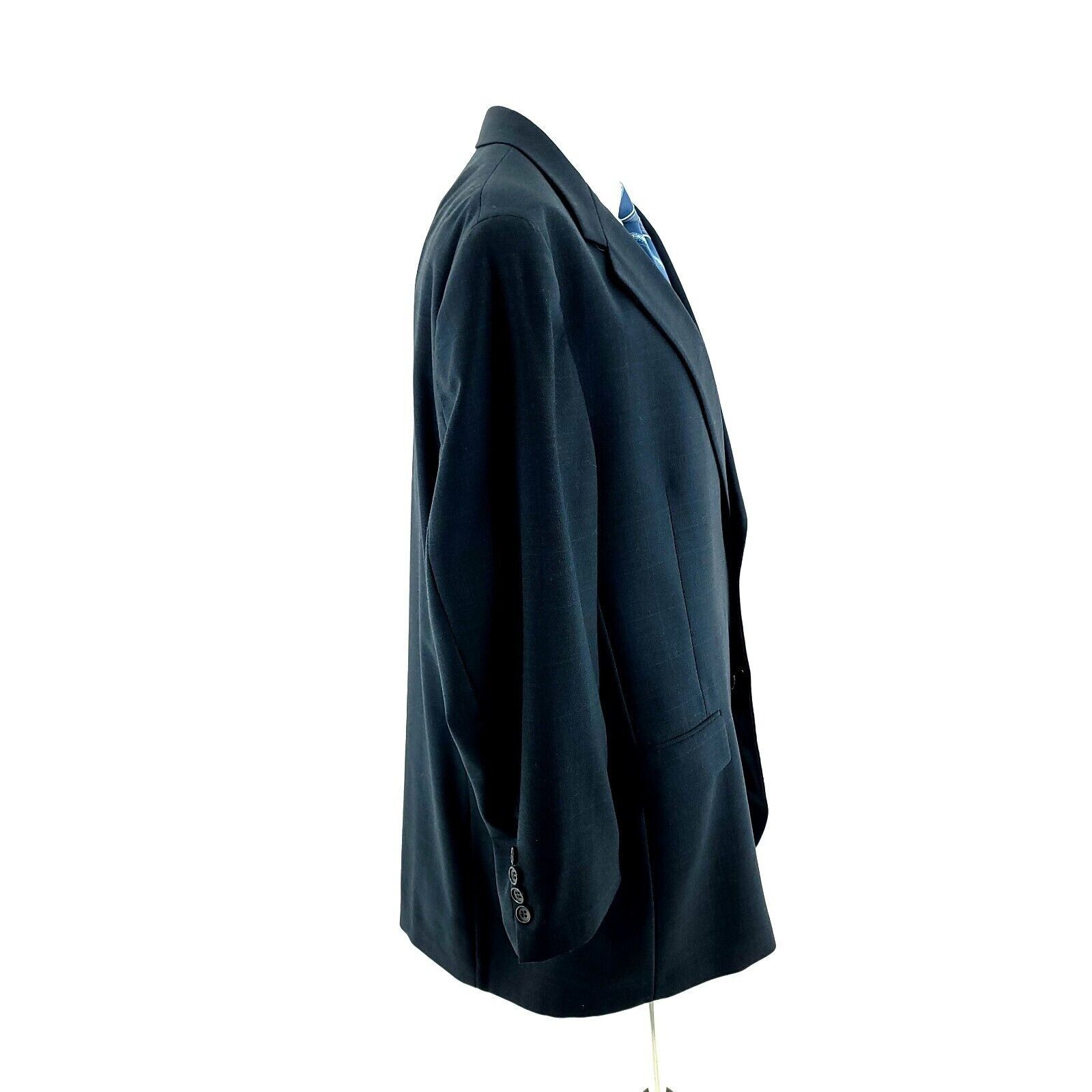 Austin Reed Austin Reed Wool 2 Button 2 Piece Suit 48L Blue Check Window Size 48L - 8 Thumbnail