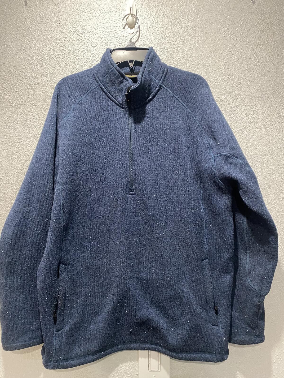 Cabelas Cabela's Navy Blue Fleece Pullover Half-Zip Jacket Size US XL / EU 56 / 4 - 1 Thumbnail