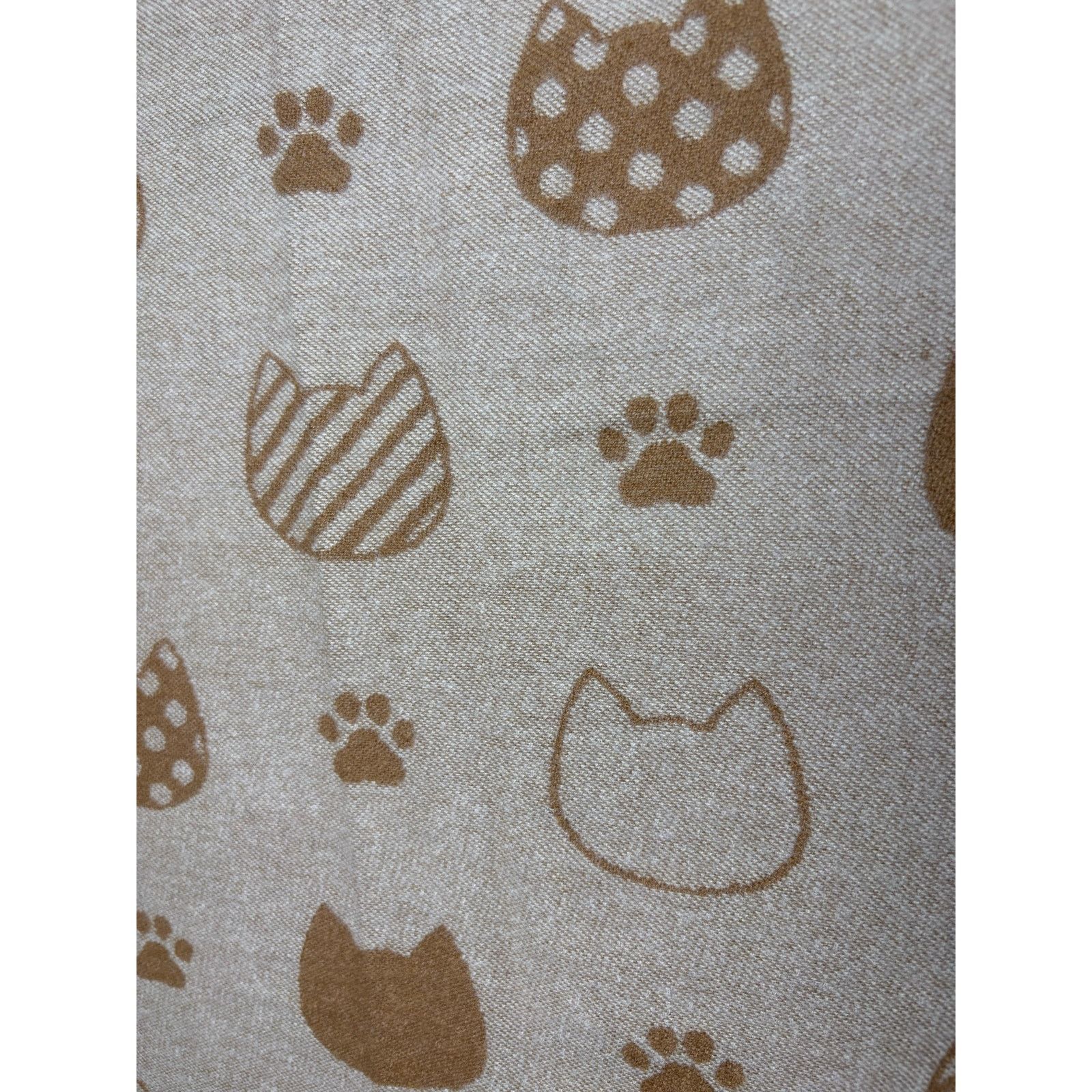 Other Luxurious Silkapli Cashmere Cat Themed Double-Sided Scarf Size ONE SIZE - 6 Thumbnail