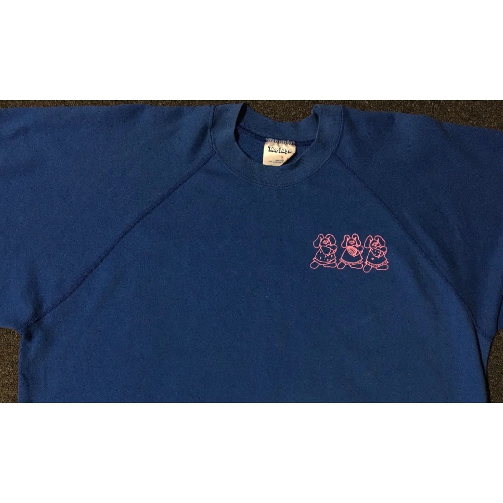 Vintage Vtg 80s Bunny Rabbit Faded Sweatshirt XXL Blue 2XL Hoodie Men Pullover Vintage Grunge 80s 90s USA Physical Education United States Size US XXL / EU 58 / 5 - 4 Thumbnail