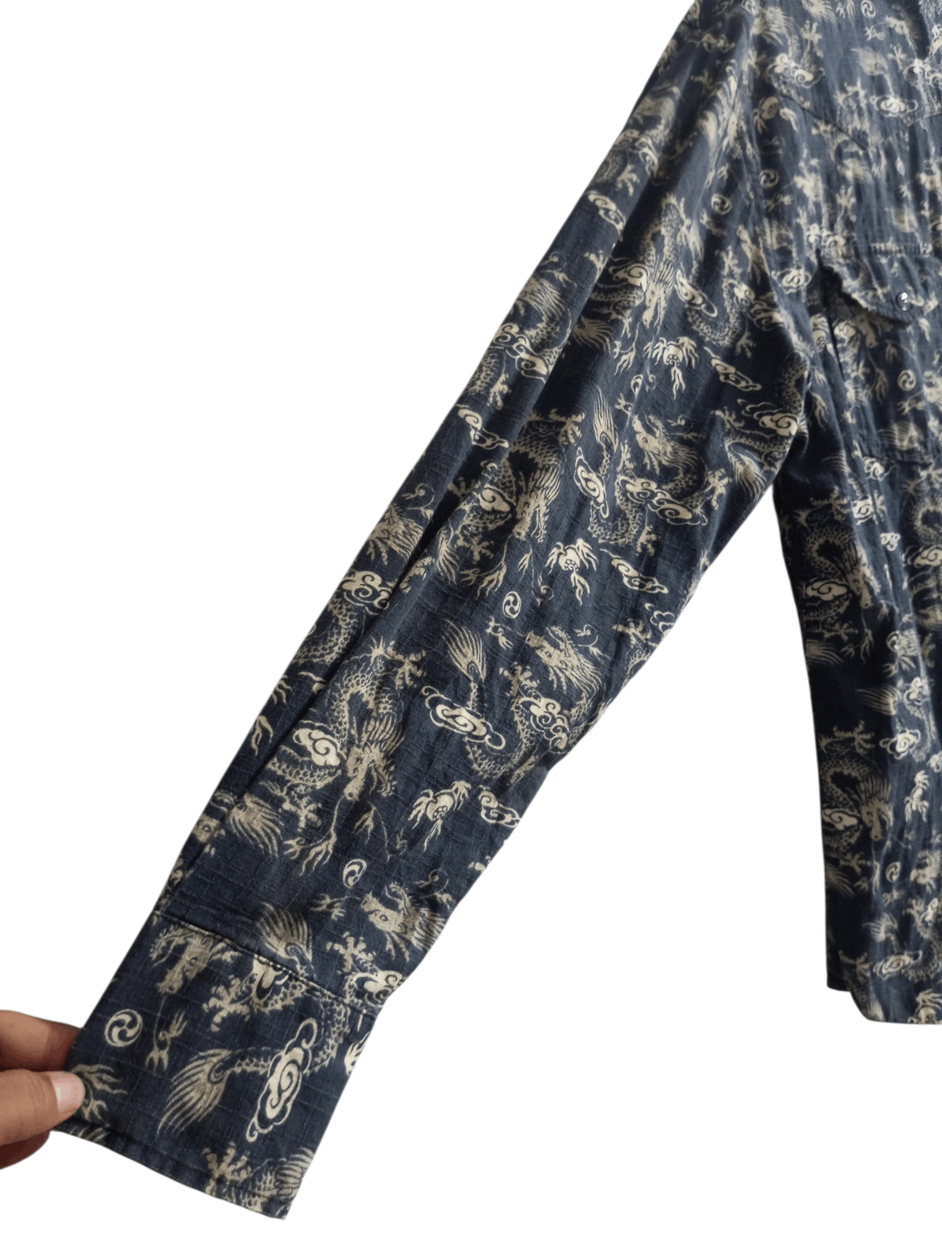 Japanese Brand Vintage japanese dragon full long sleeve button up shirt Size US L / EU 52-54 / 3 - 5 Thumbnail