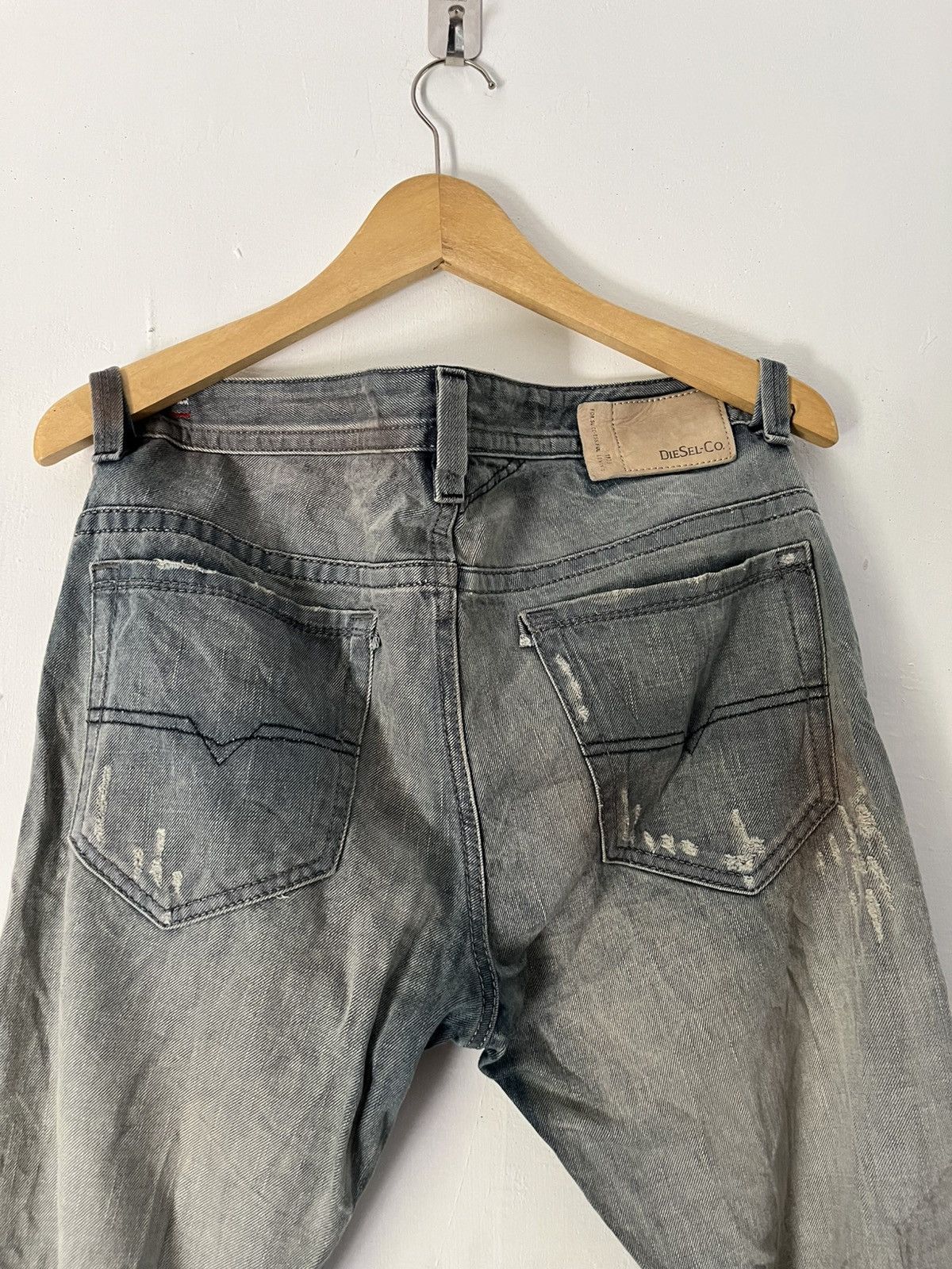 Diesel 2000s Diesel thavar distressed mudwash jeans Size US 30 / EU 46 - 6 Thumbnail