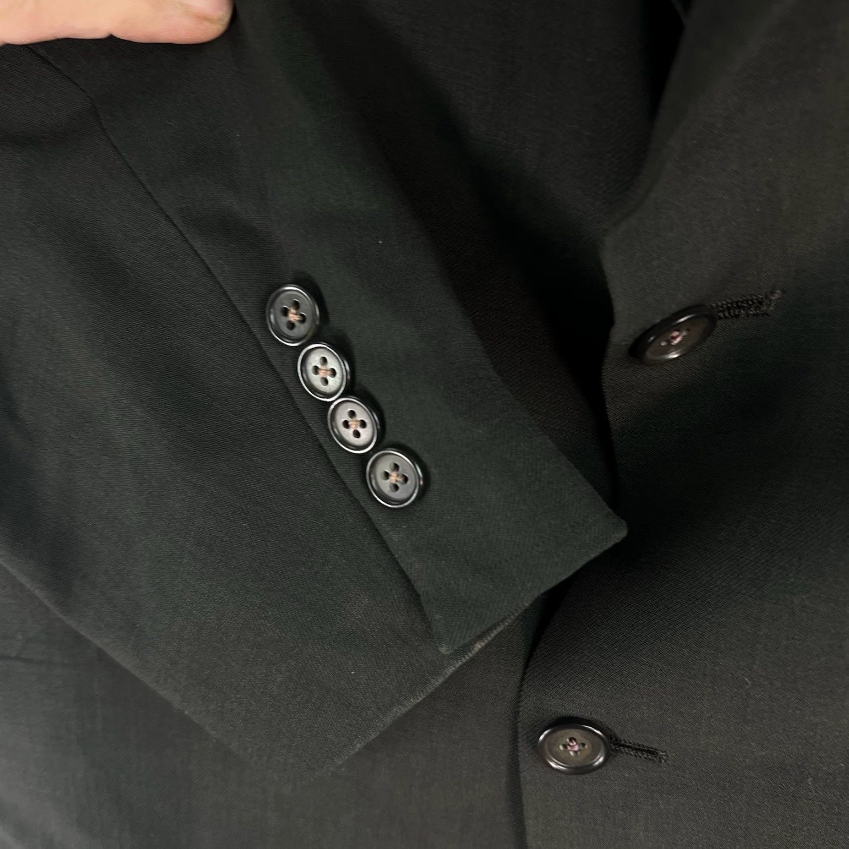 Hart Schaffner Marx Hart Schaeffer Marx Blazer Jacket Men’s Size 48 L Green Wool Tweed Notch Single-Breasted 2-Button USA Mens Size 48R - 4 Thumbnail