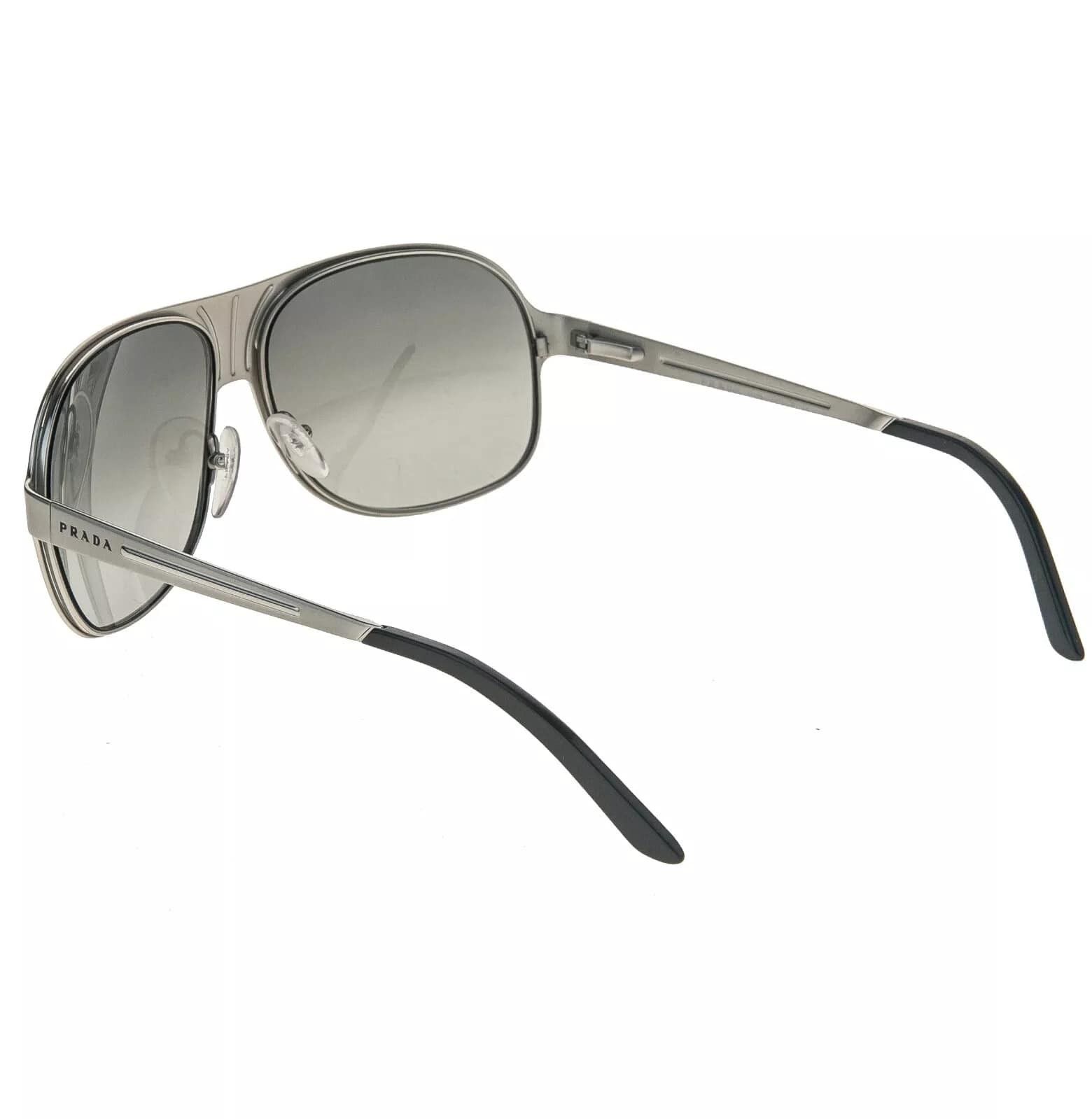 Prada PRADA 53L TECHNIQUE Silver Brushed Aviator Sunglass PR53LS Size ONE SIZE - 6 Thumbnail