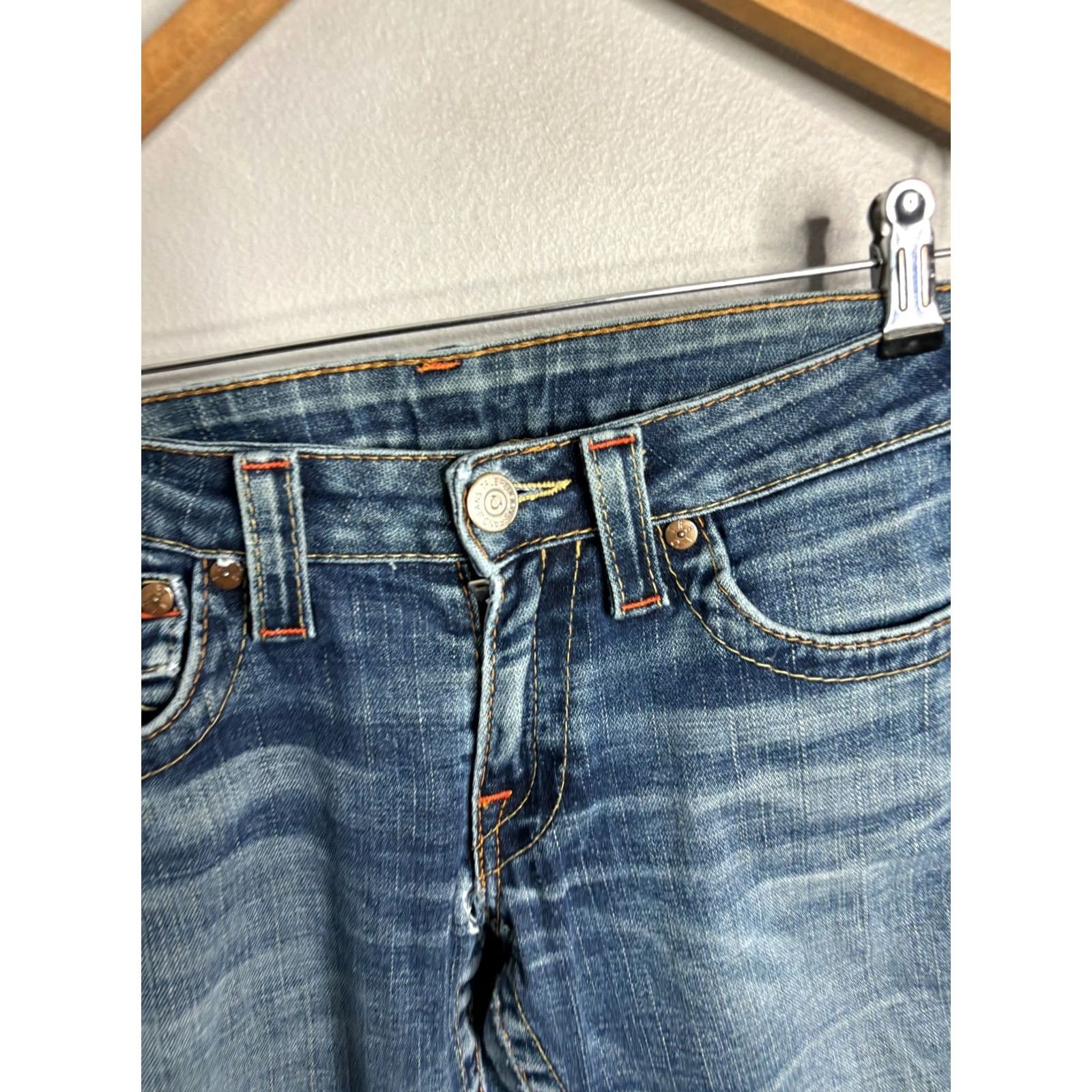 True Religion True Religion World Tour Bridget Jeans Flared Denim 29 Blue Women’s Regular 7641 Size 29" - 5 Thumbnail