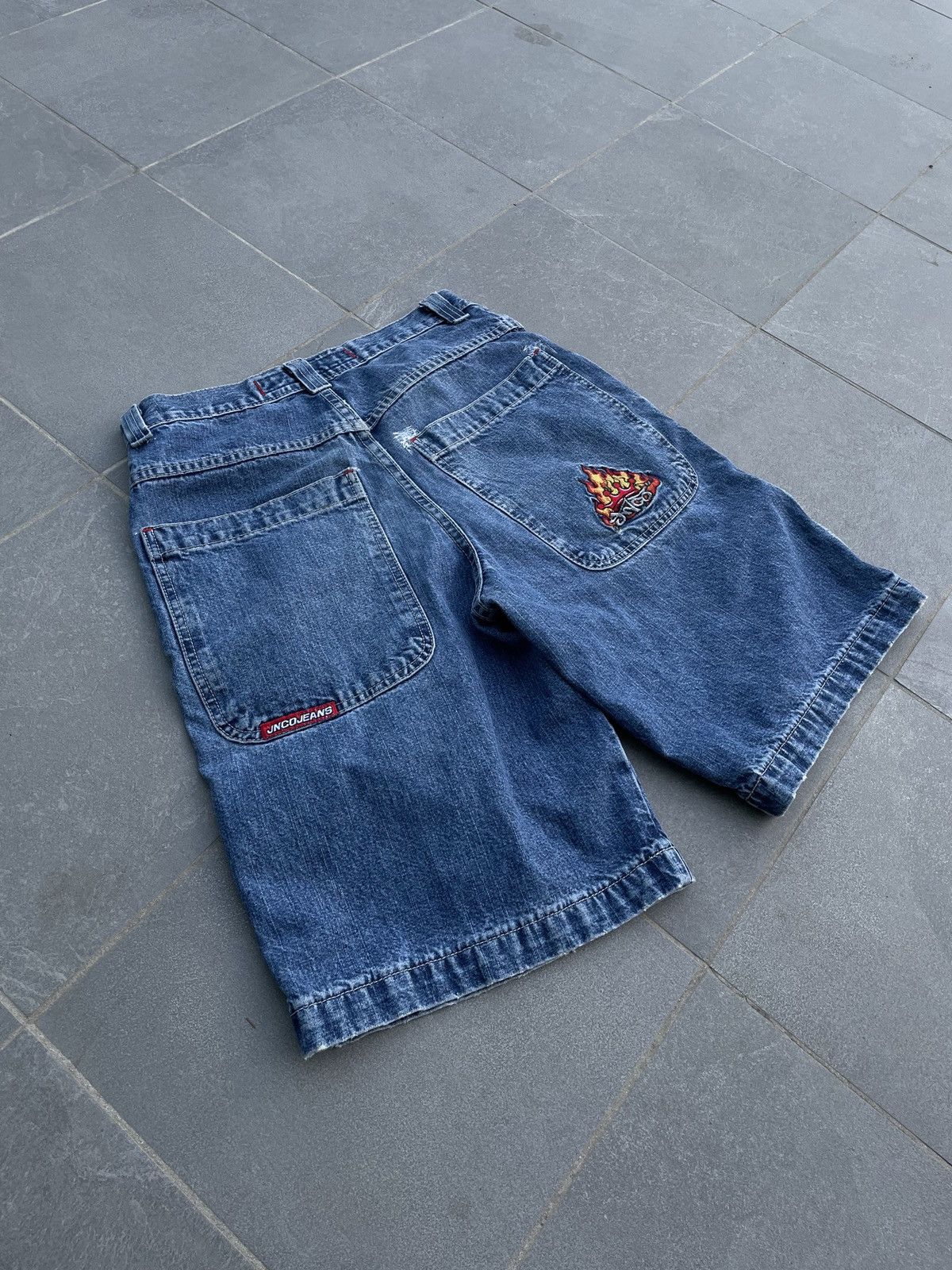 image of Vintage Jnco Jeans Denim Shorts Y2K Skate Rap Streetwear in Blue, Men's (Size 32)