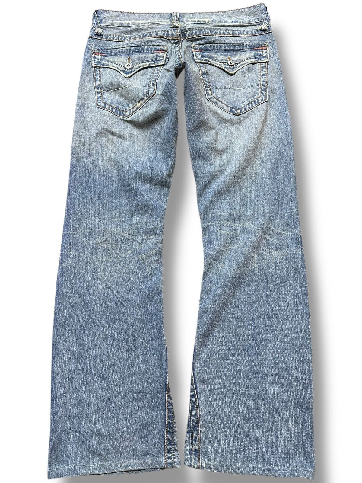 semanticdesign Vintage Semantic Design Flare Curve Leg Grunge Style Jeans Size US 34 / EU 50 - 5 Thumbnail