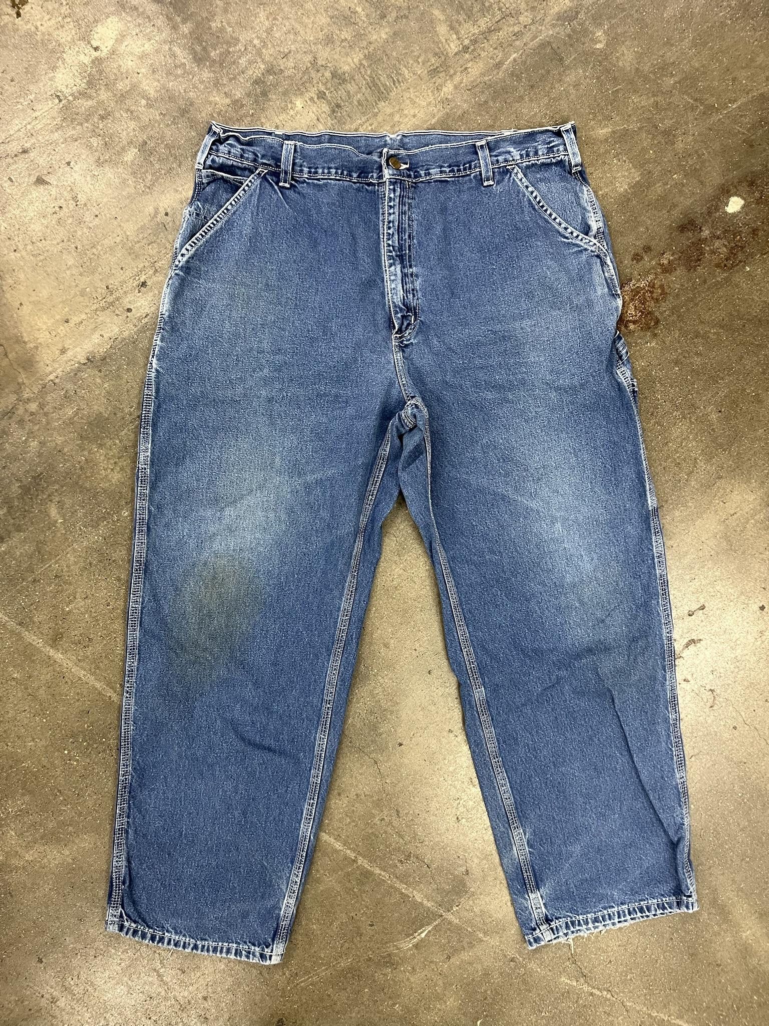 Jean × Vintage 1990's Carhartt Faded Wash Painter Jeans Size US 40 / EU 56 - 1 Thumbnail