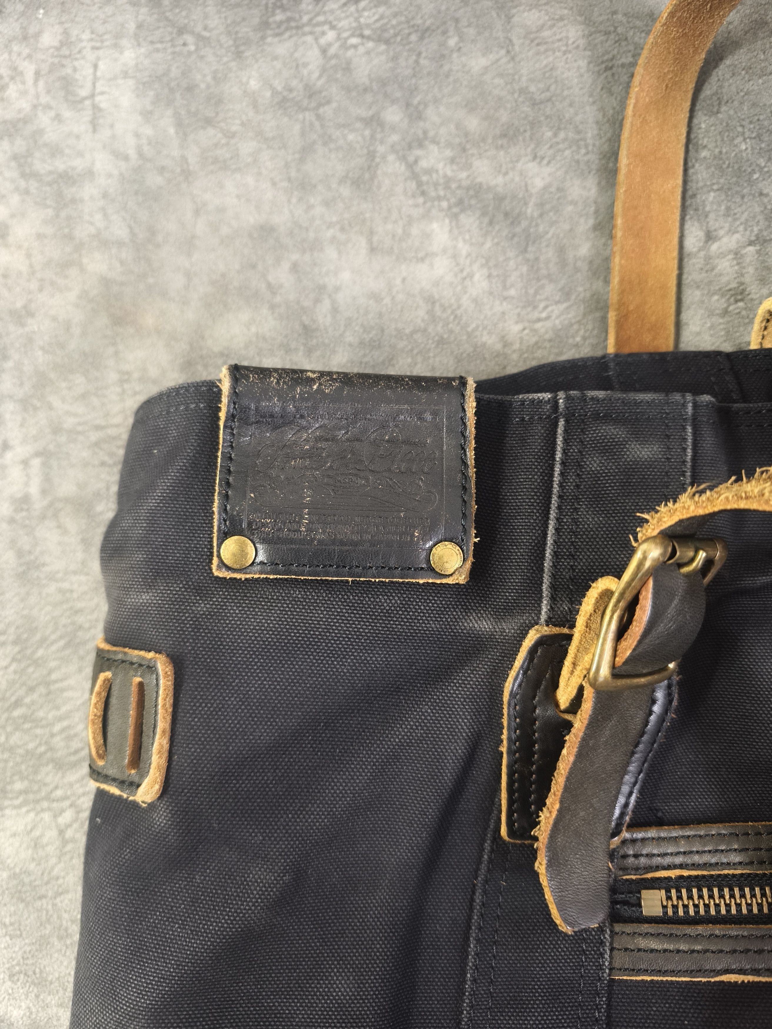 Japanese Brand Masterpiece Distressed Tote Bag - Black Size ONE SIZE - 9 Thumbnail
