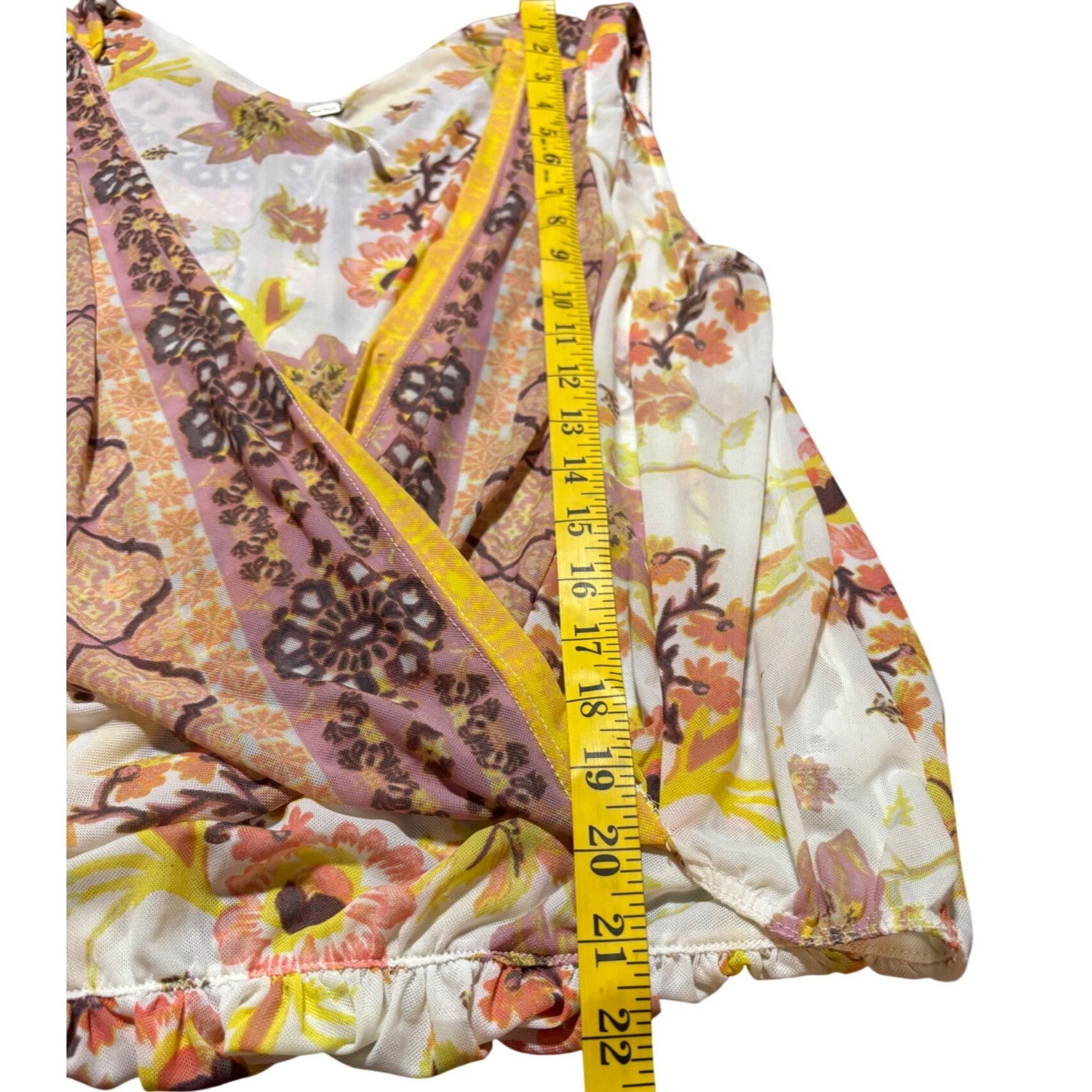 Free People Free People Women’s Drape Floral Top S – Boho Chic, Festival Size S / US 4 / IT 40 - 9 Thumbnail